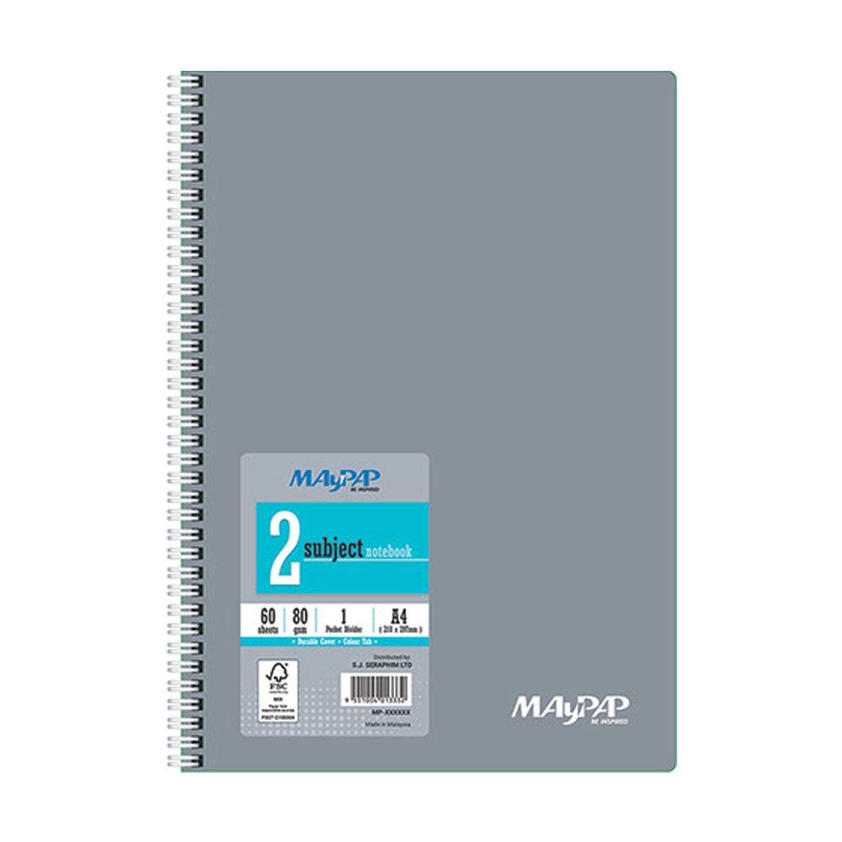 NOTEBOOK A4 2 SUBJECTS