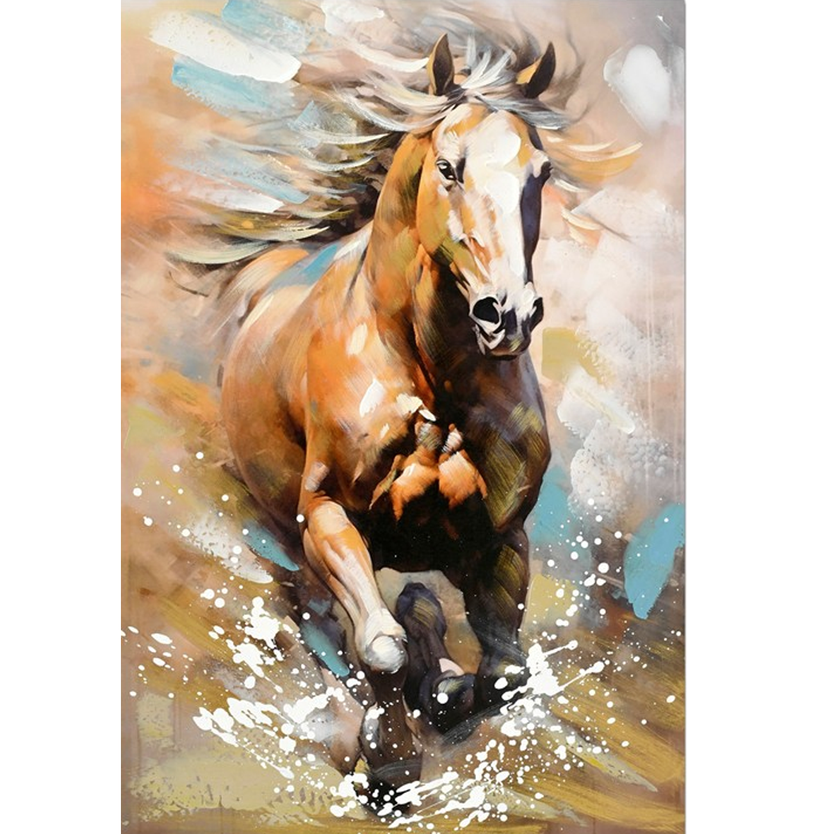 HORSE INART CANVAS PAINTING 60X3X90CM