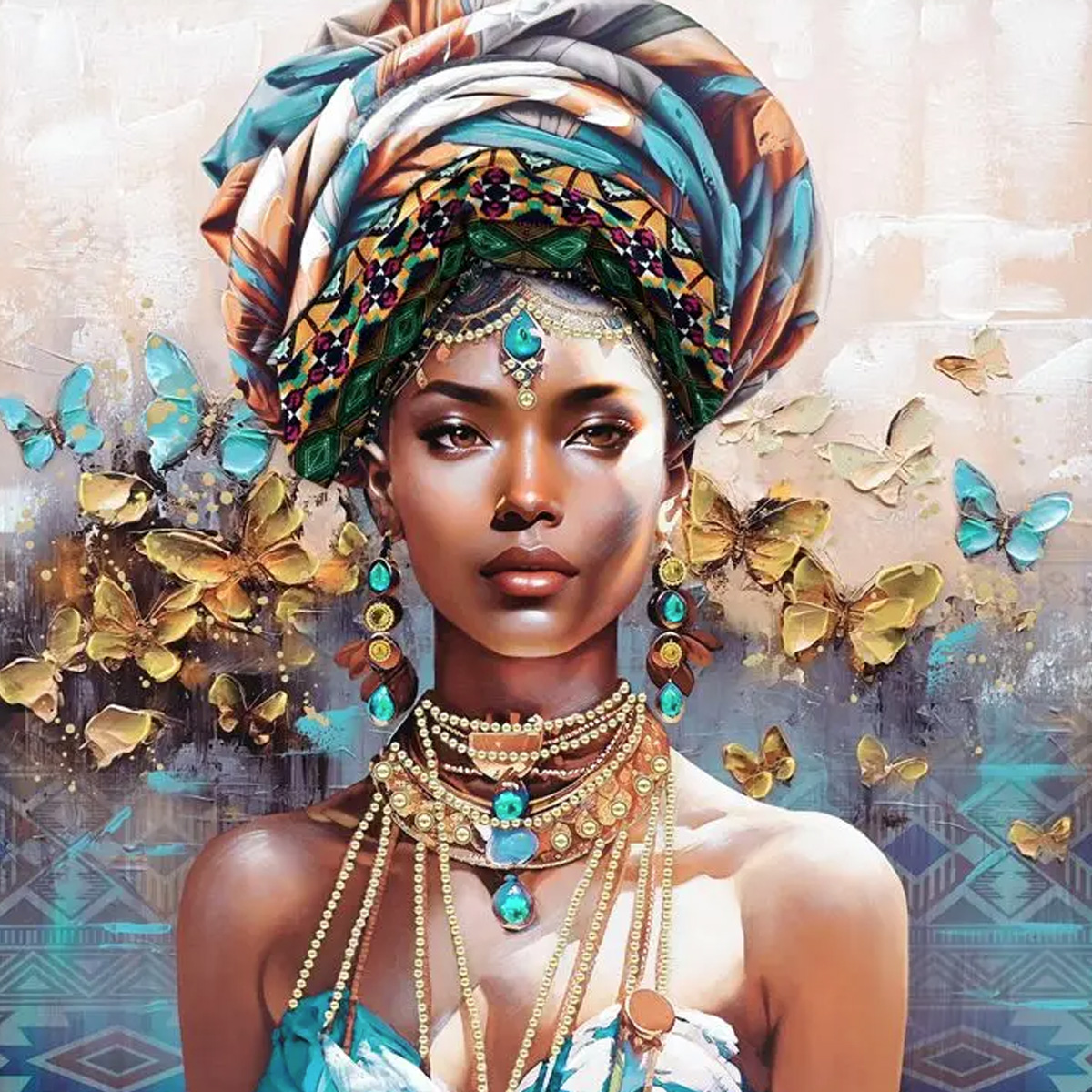 BABA INART CANVAS PAINTING 100X3X100CM