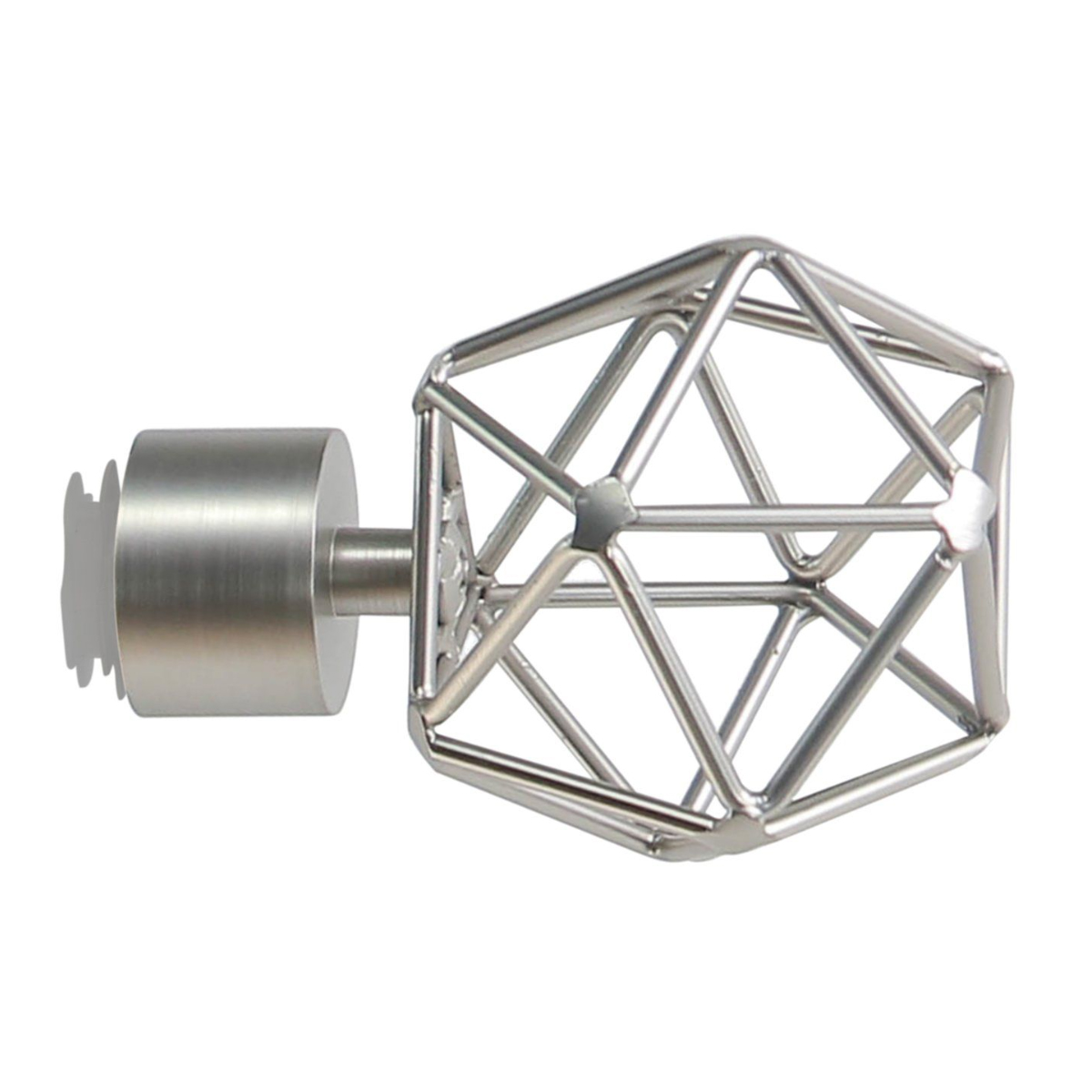 MOBOIS METALLIC DECORATIVE CURTAIN ROD PLUG BRAIDED D.28 CHROME MAT