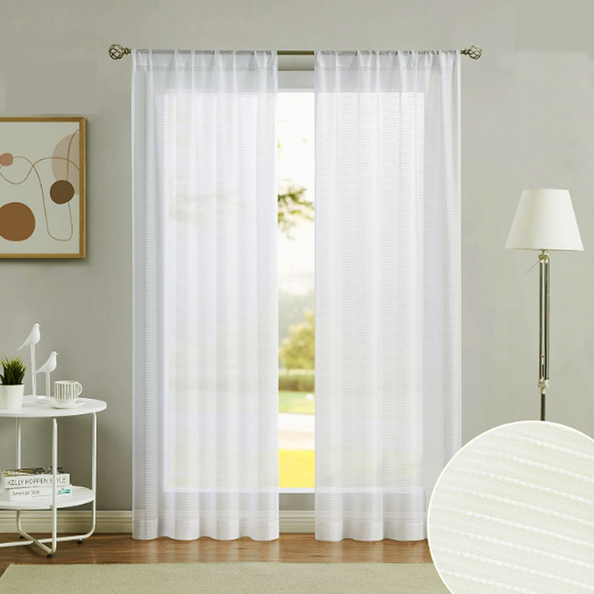 READY CURTAIN 140X280CM CORNELLA IVORE