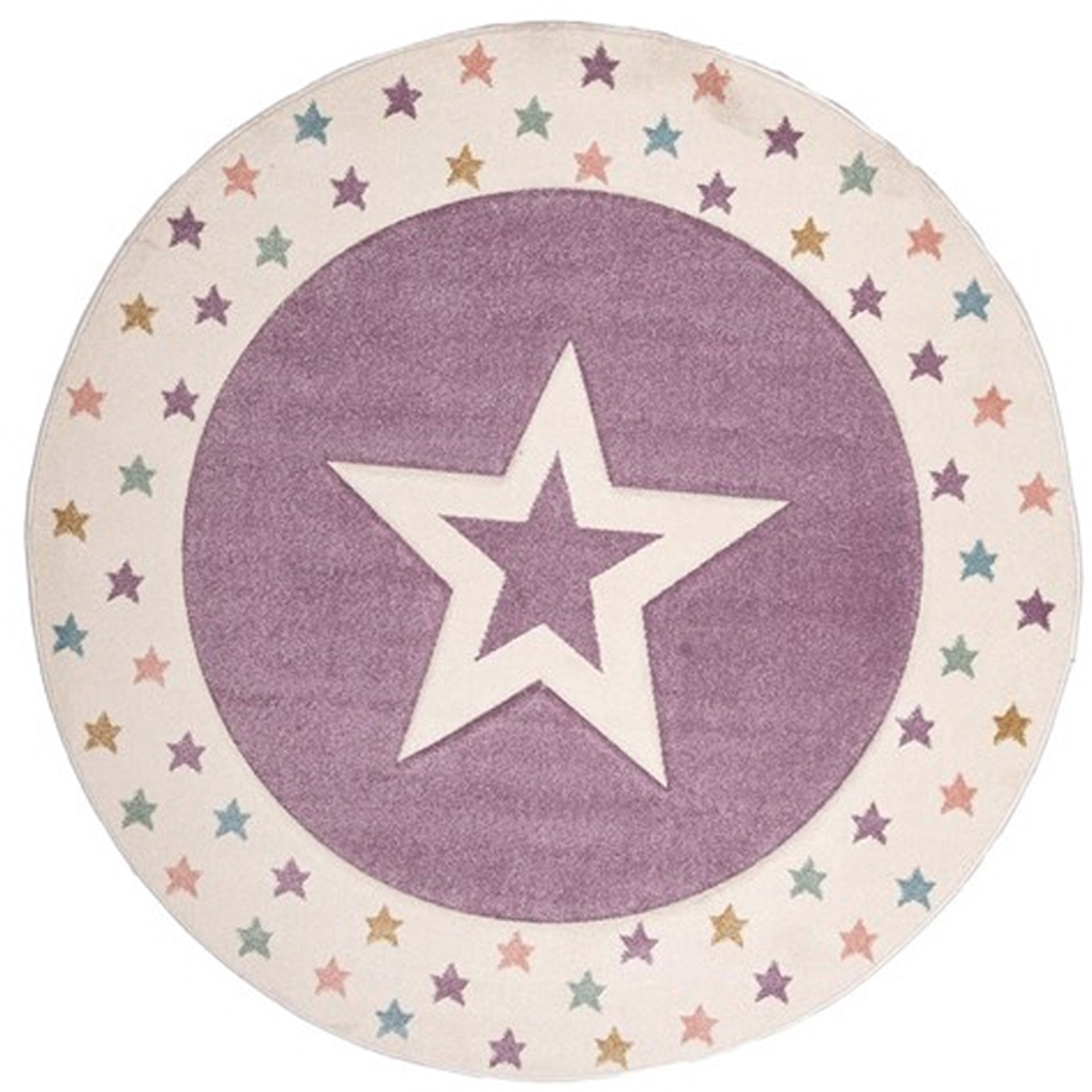 YOLO CARPET 160X160CM CIRCULAR WITH STARS
