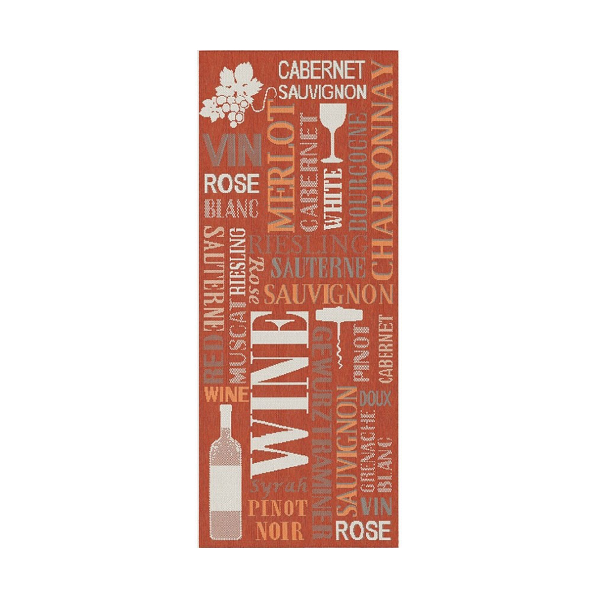 AMBIENTE KITCHEN CARPET "WINE" 80X200CM