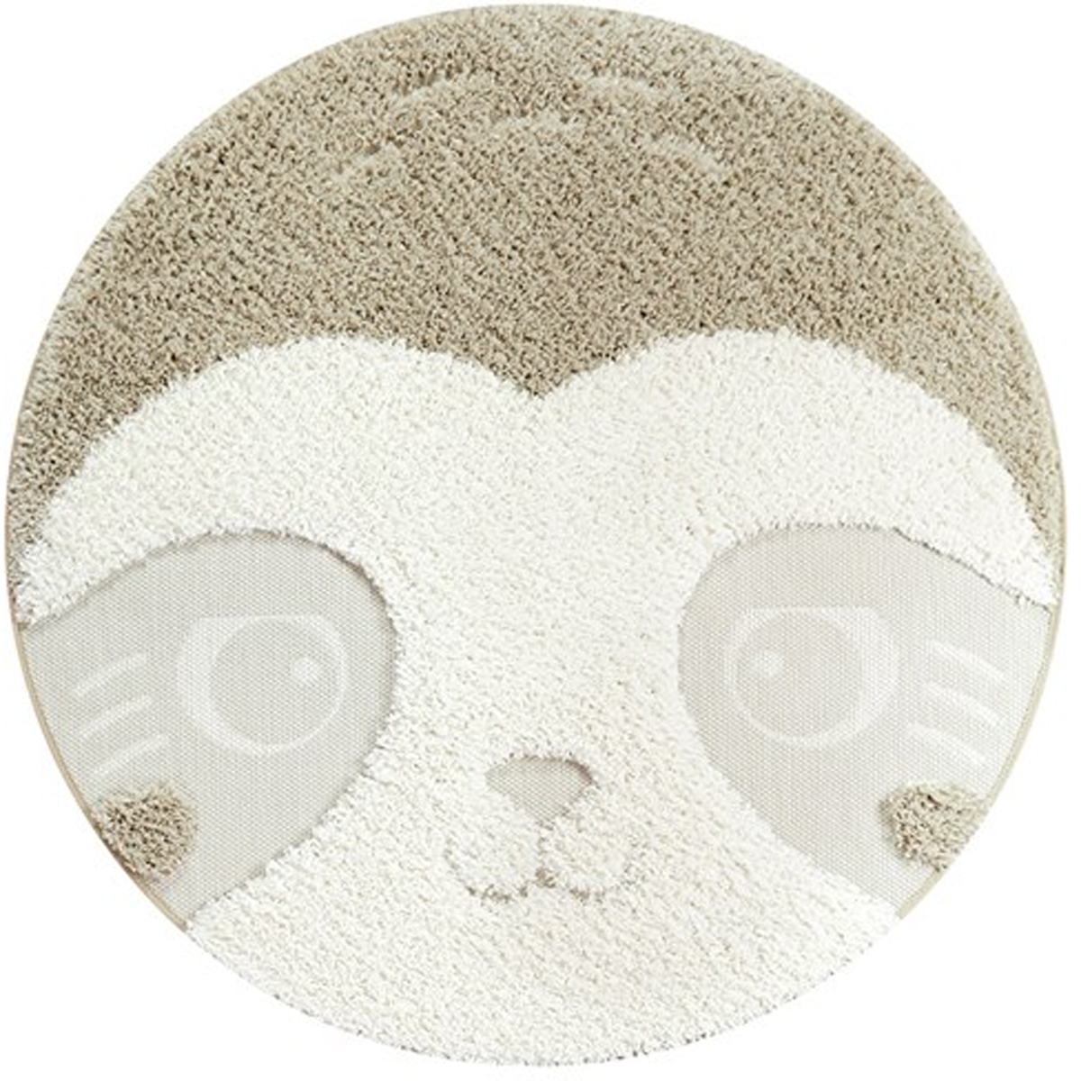RUG RITUAL 120CM CIRCULAR BEAR BEIGE/WHITE