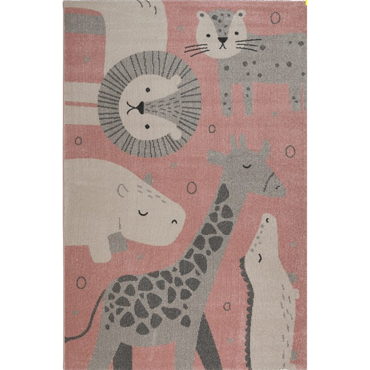 LILOOM COLLECTION CHILDREN'S CARPET 160X230CM ANIMALS PINK BASE