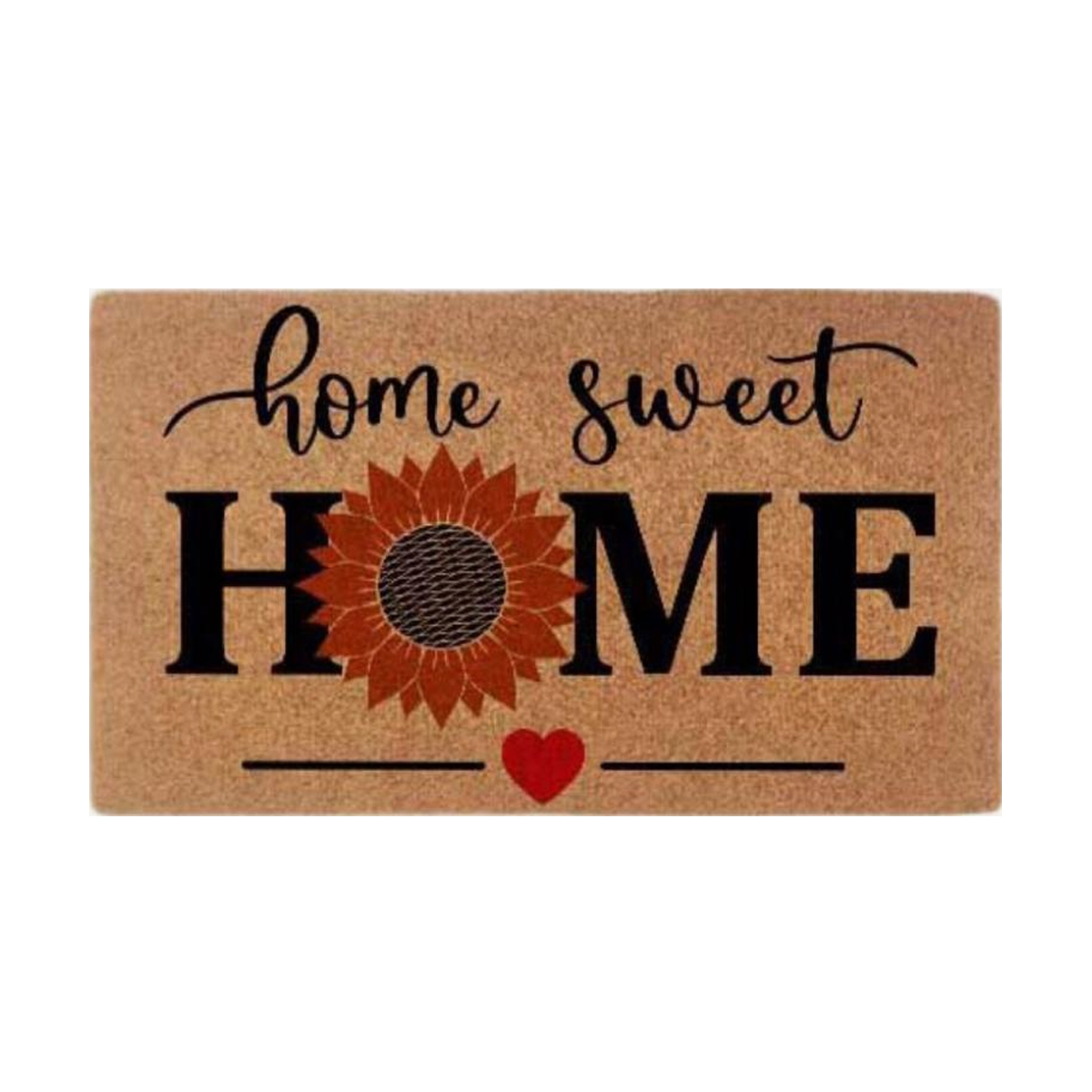 ENTRANCE MAT 45X75CM ''HOME SWEET HOME'' WITH FLOWER
