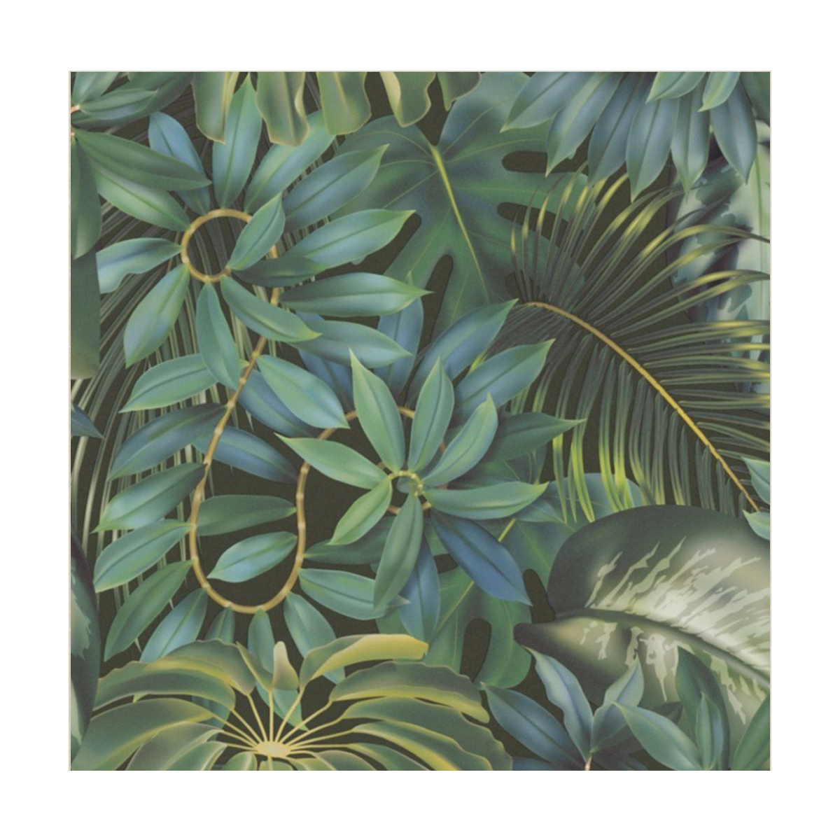 LUTECE WALLPAPER WALLPAPER EXOTIC GREEN LEAVES