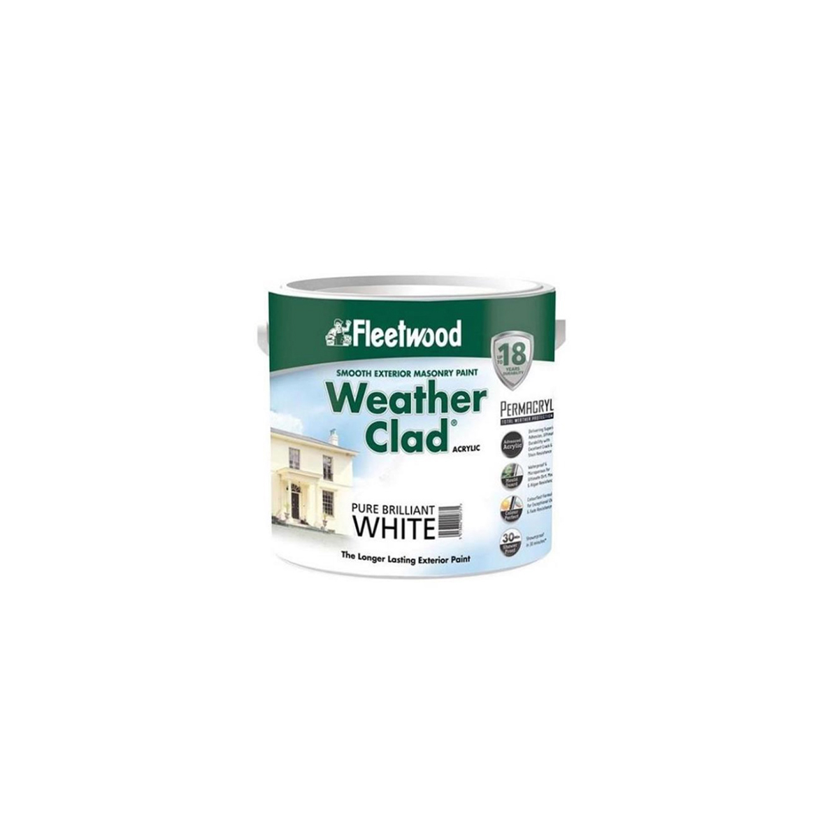 WEATHERCLAD ACRYLIC PAINT FOR EXTERIOR USE WHITE COLOR