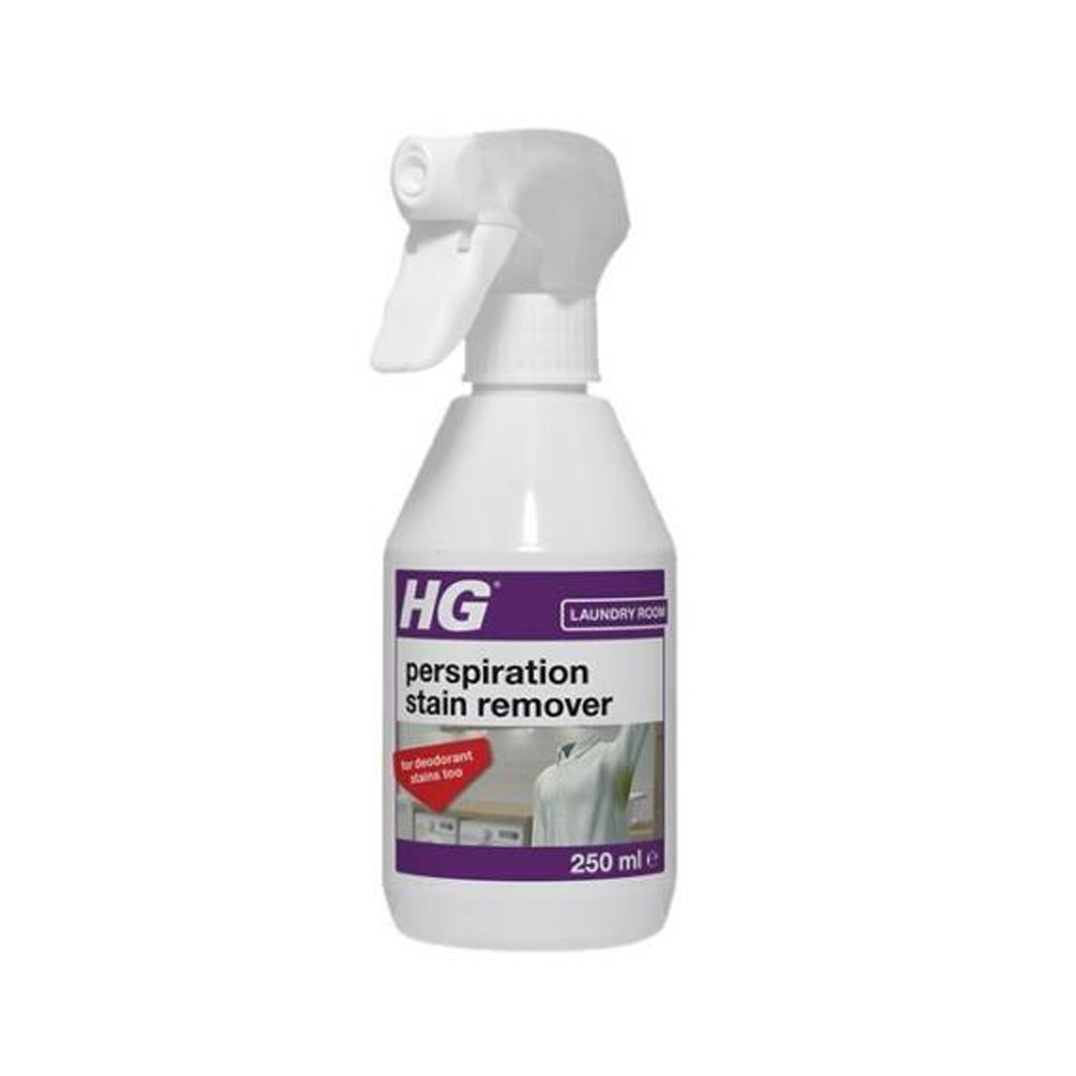 HG SPRAY STAIN REMOVER FROM SWEAT AND DEODORANTS 250ML