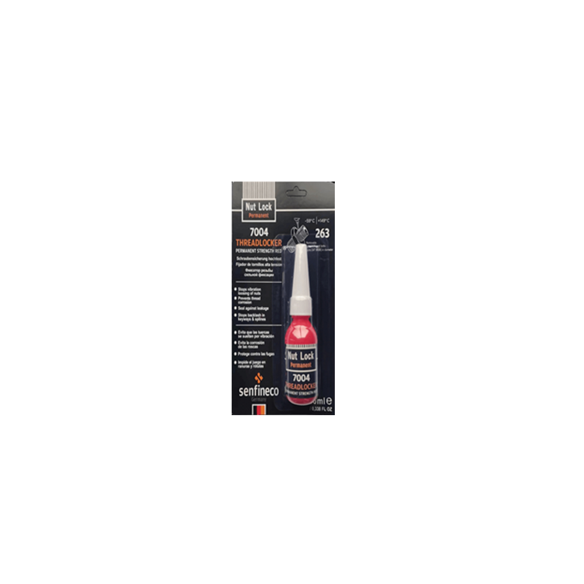 SENFINECO SPRAY THREADLOCKER PERMANENT STRENGTH RED 7004 10ML