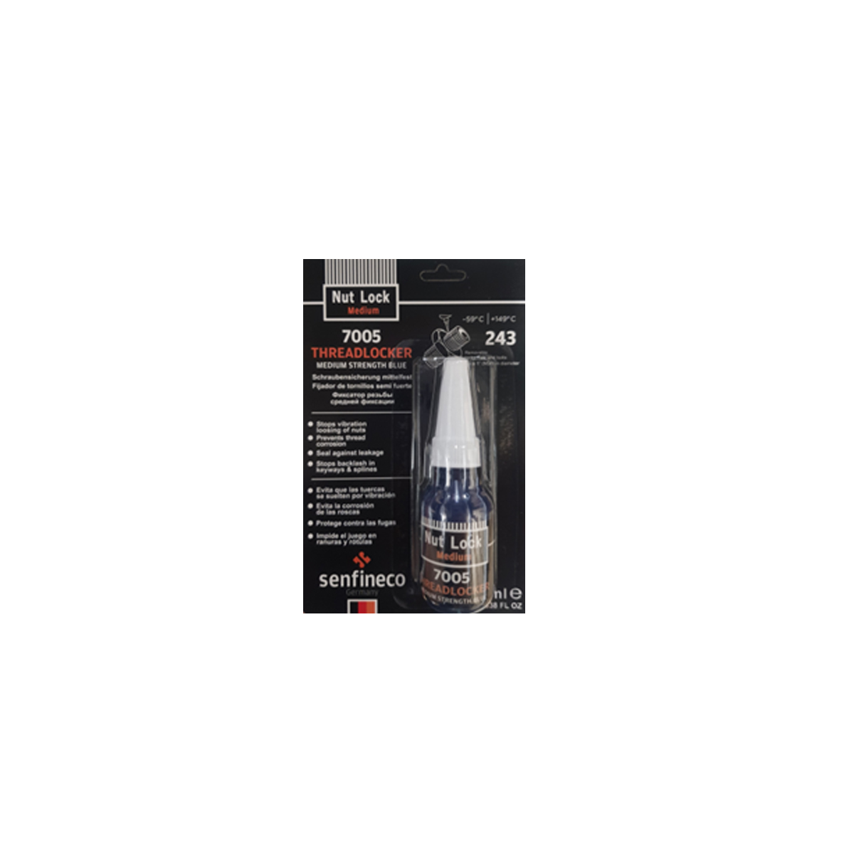 SENFINECO SPRAY THREADLOCKER MEDIUM STRENGTH BLUE 7005 10ML