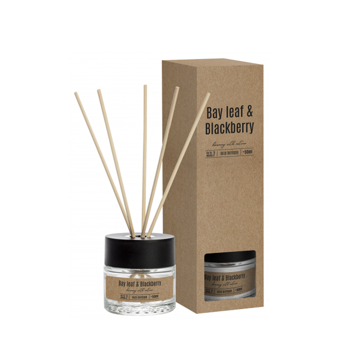 DIFFUSING ROOM FROGING GLASS WITH LIQUID AND WOODS LEAF & BLACKBERRY 50ML