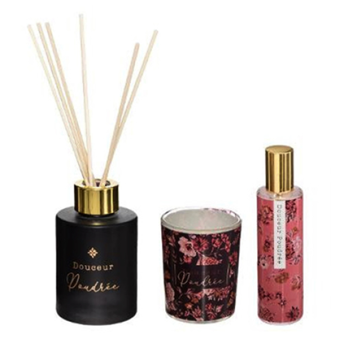 ΣΕΤ ΑΡΩΜΑΤΙΚΟ ΧΩΡΟΥ ΥΓΡΟ ΜΕ ΞΥΛΑΚΙΑ, ΣΠΡΕΪ ΚΑΙ ΚΕΡΙ