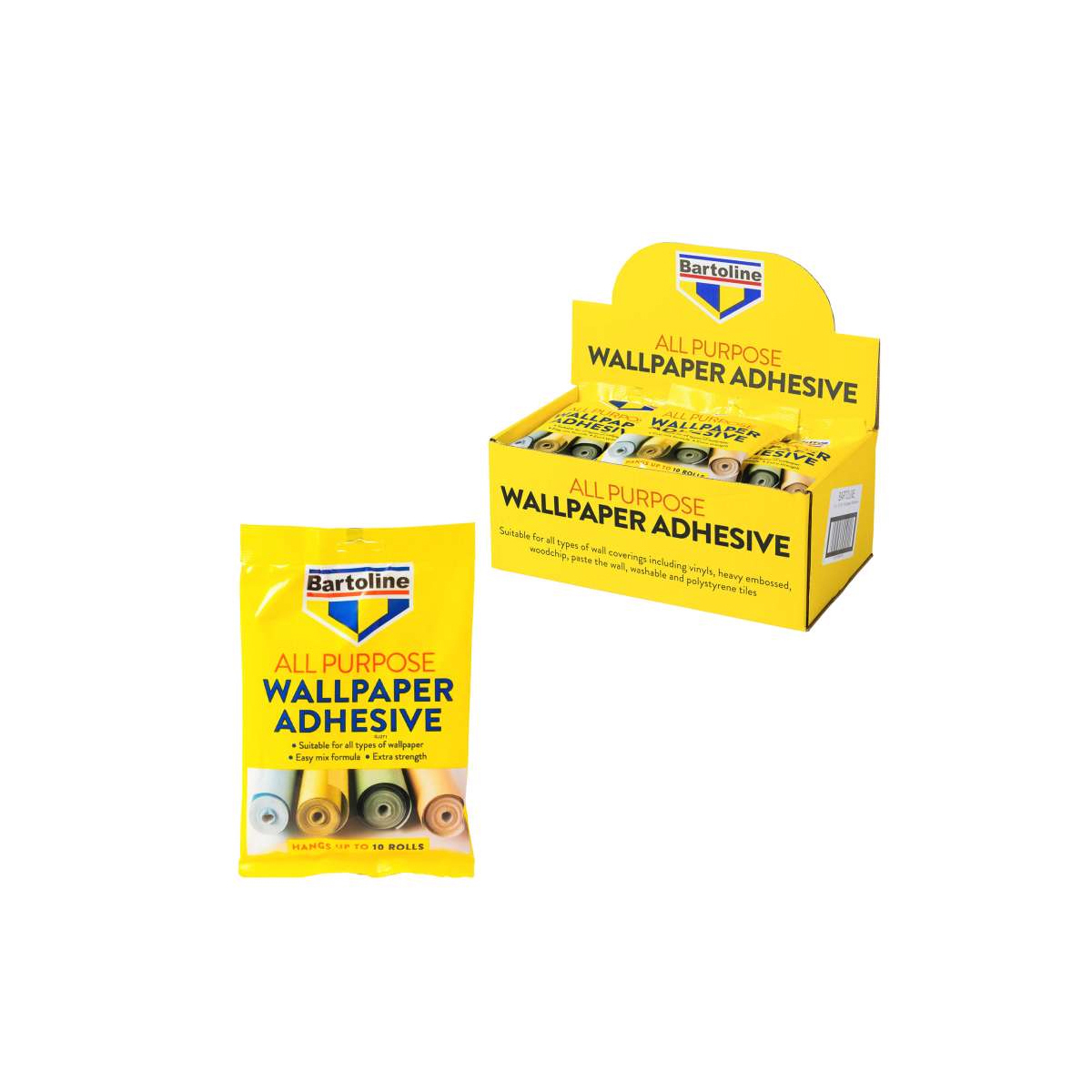 BARTOLINE WALLPAPER ADHESIVE POWDER ALL-USE WALLPAPER ADHESIVE 10-ROLL