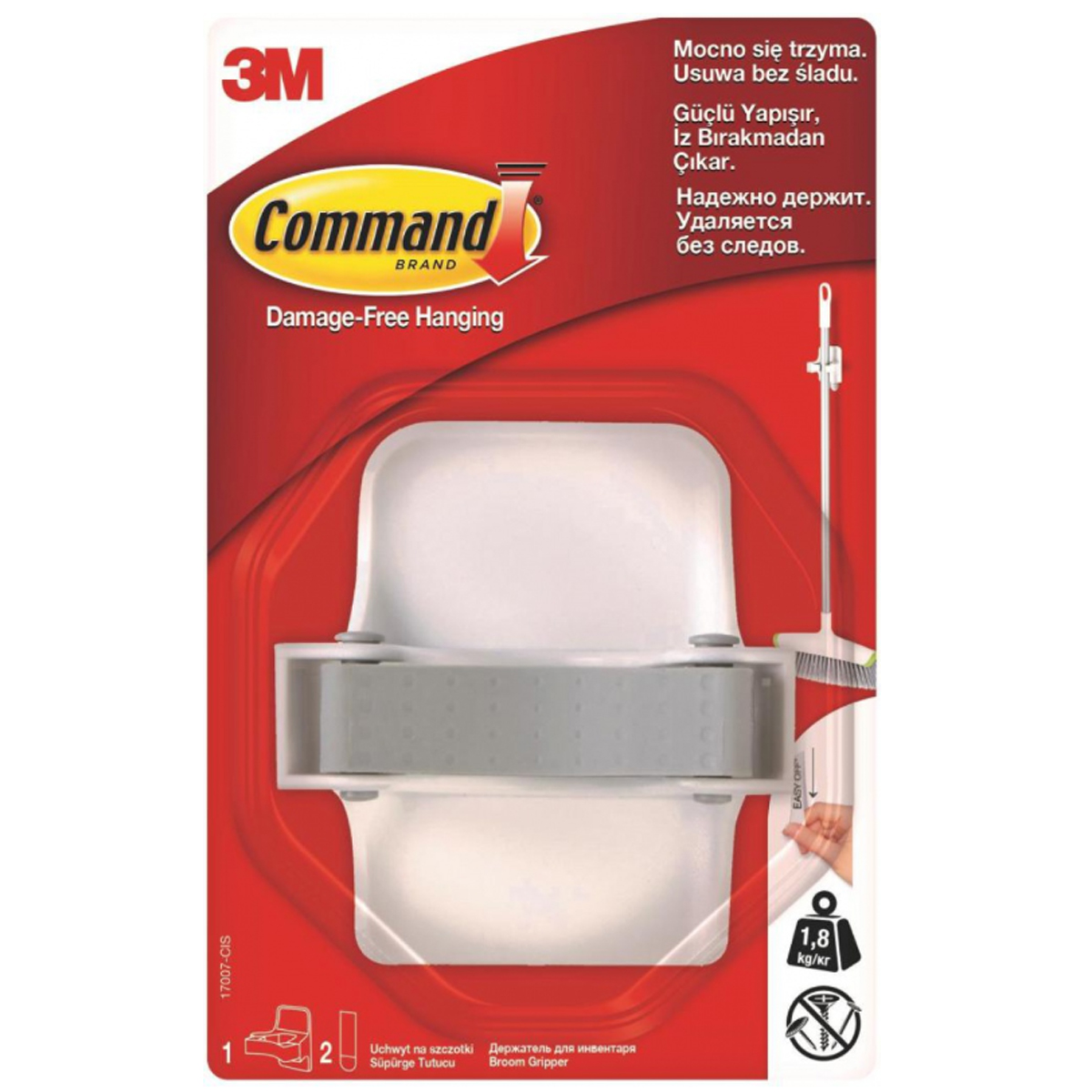 3M COMMAND BROOM GRIPPER WHITE