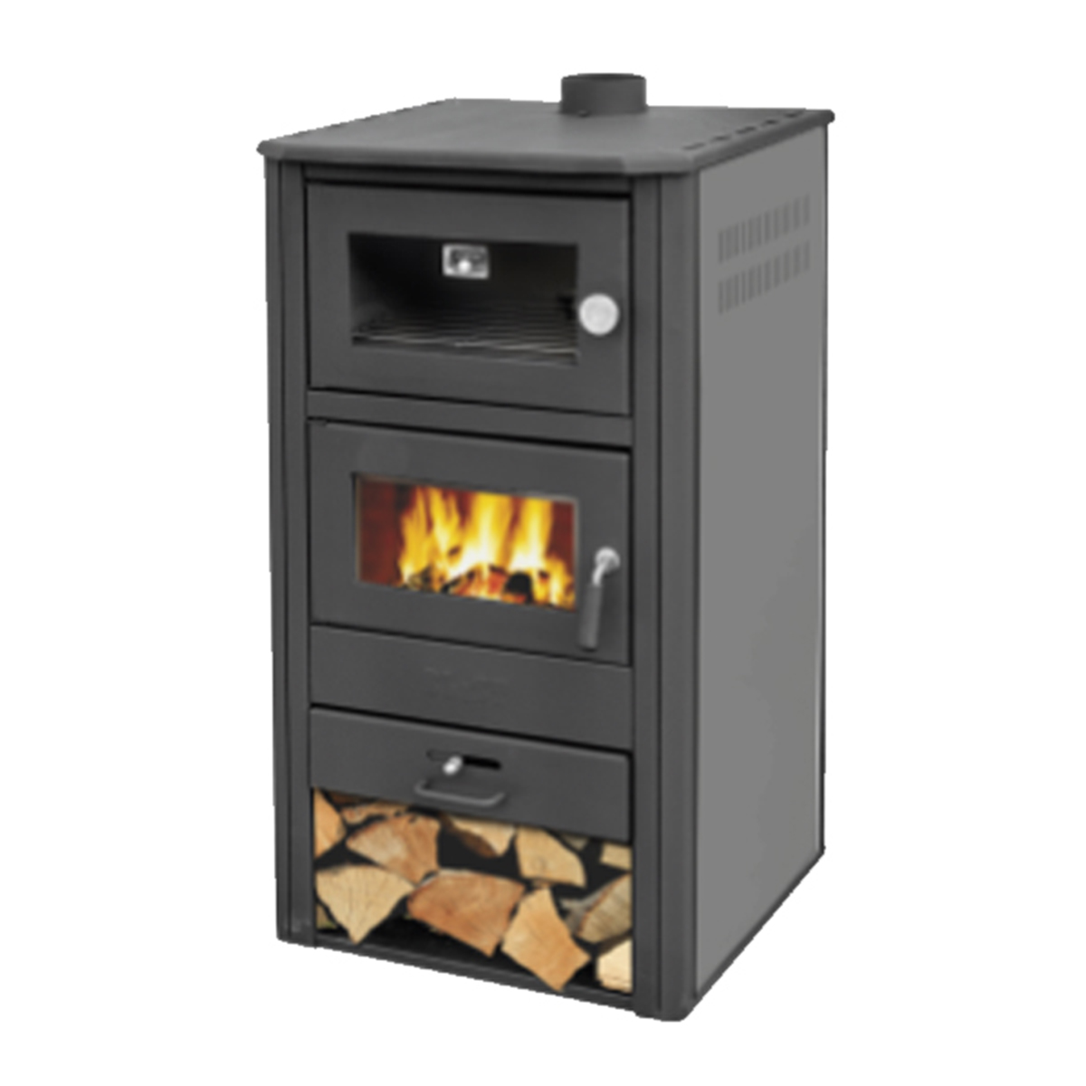 BLIST SOLID FUEL STOVE WITH OVEN  580Χ560Χ1060MM 14KW