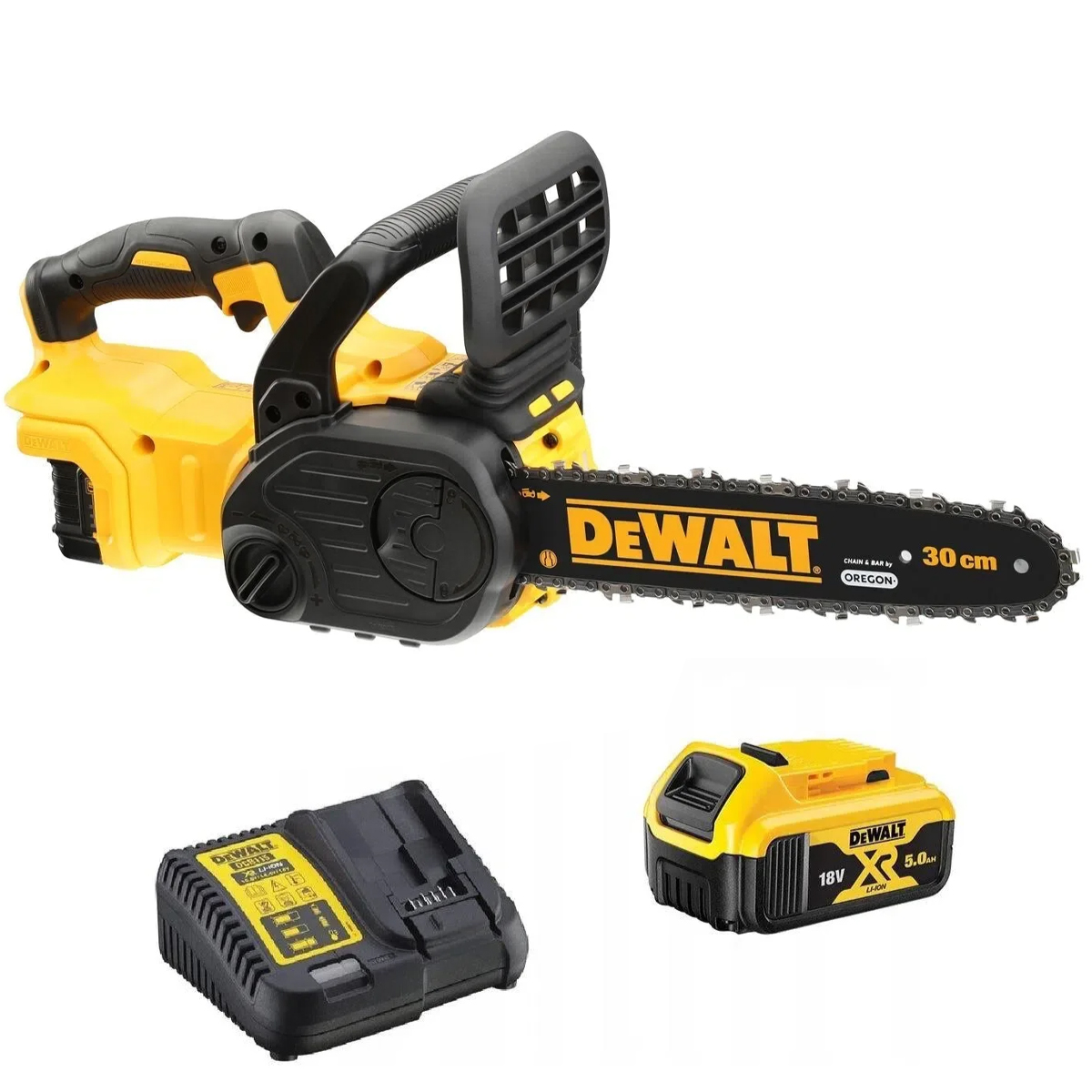 DEWALT BATTERY CHAIN SAW 18V 5AH12 '' - 30CM BRUSHLESS