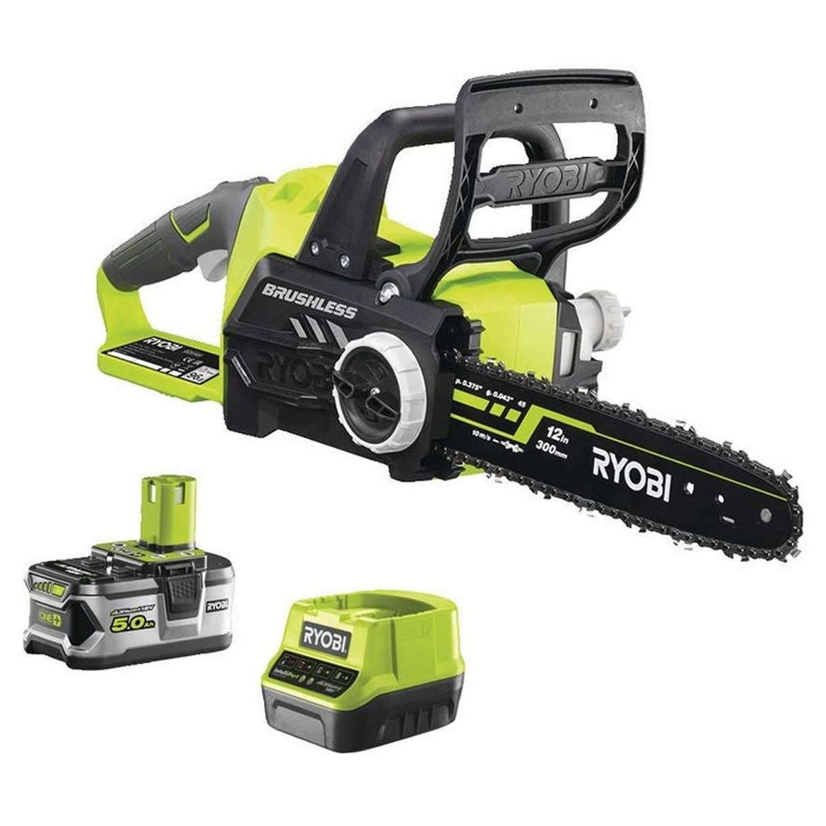 RYOBI BATTERY CHAINSAW 18V 30CM BAR 1X5AH RCS18X3050F