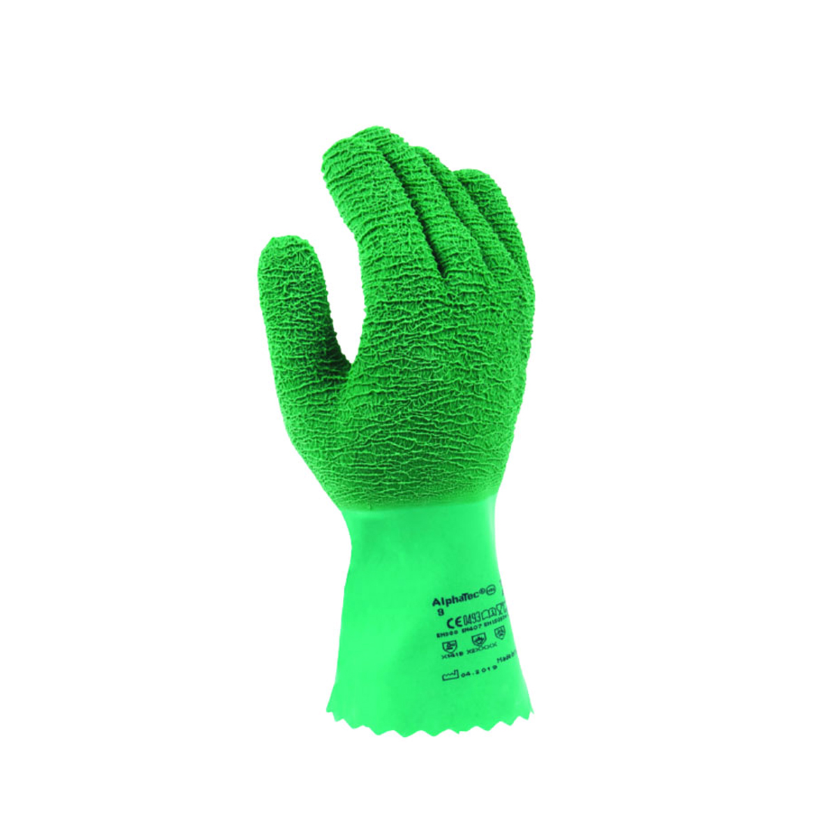 GARDEN GLOVES FOR ROSES GREEN WITH PLASTIC BASE