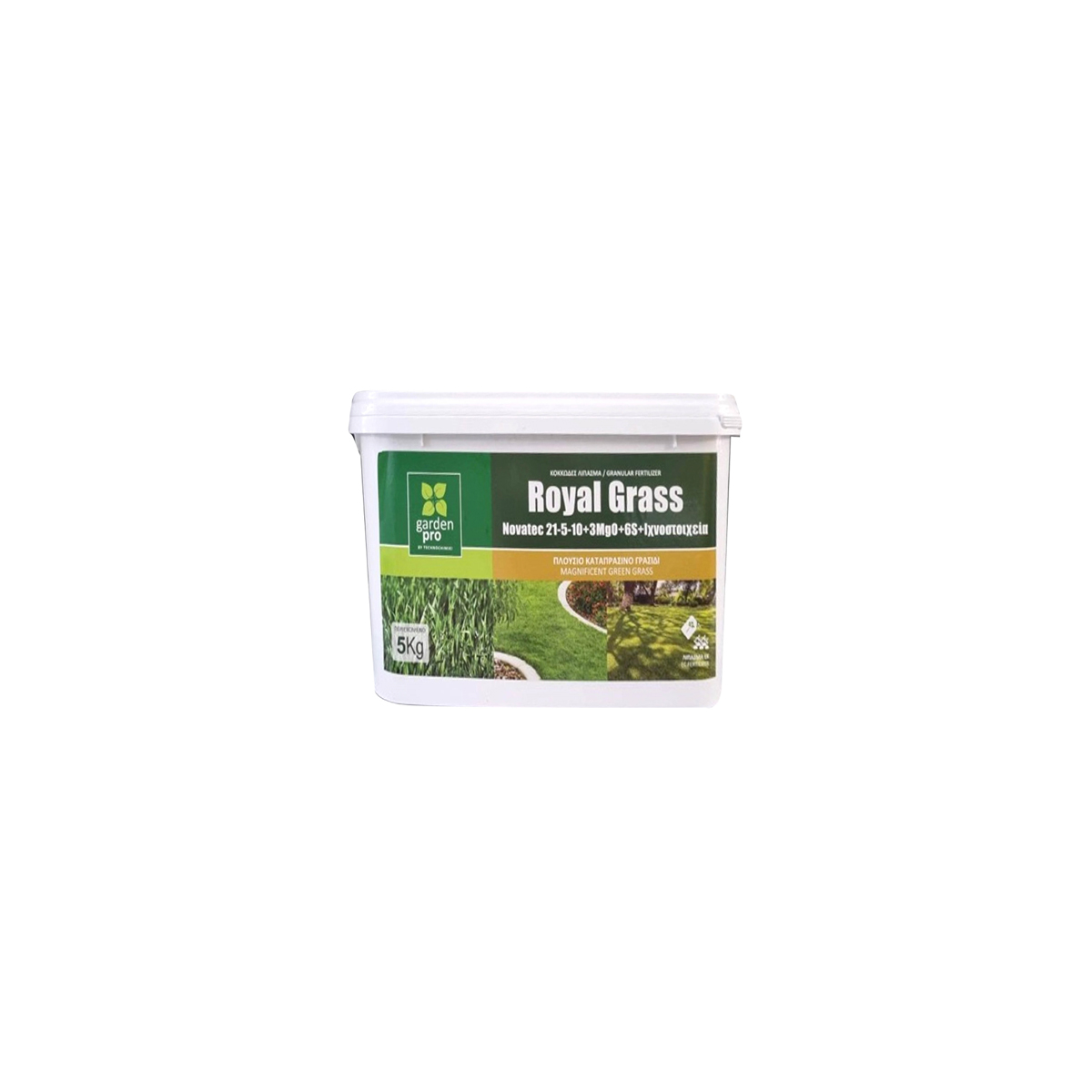 NOVATEC GARDEN PRO FERTILIZER IDEAL FOR GRASS 21-5-10+3MGO+TE 5KG