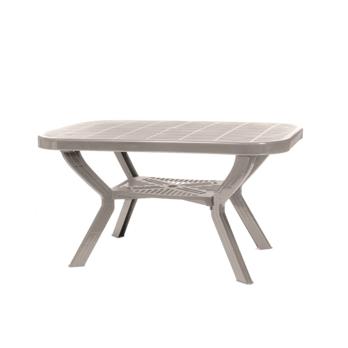 MILTOPLAST TABLE RECTANGULAR WITH LOWER STORAGE SHELF 85Χ140CM PLASTIC