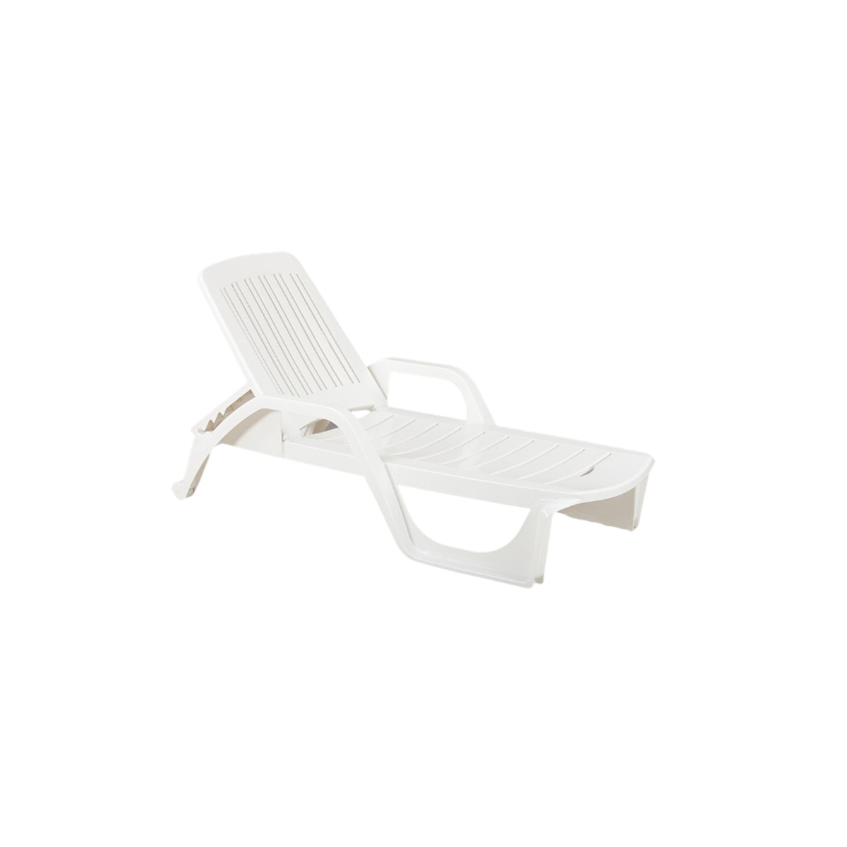 BICA STACKABLE SUNBED ZANZIBAR PLASTIC WHITE