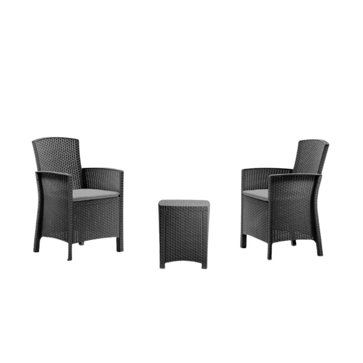 BICA SET OF ARMCHAIRS WITH TABLE LIDO TERRACE GRAPHITE