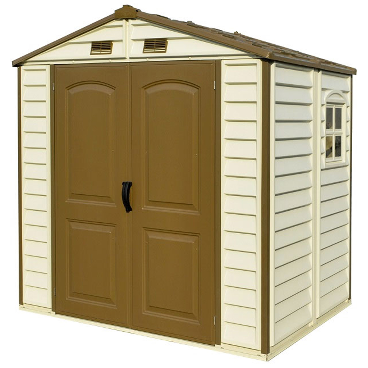 DURAMAX GARDEN SHED STORE ALL 8'X6' IVORY/BROWN