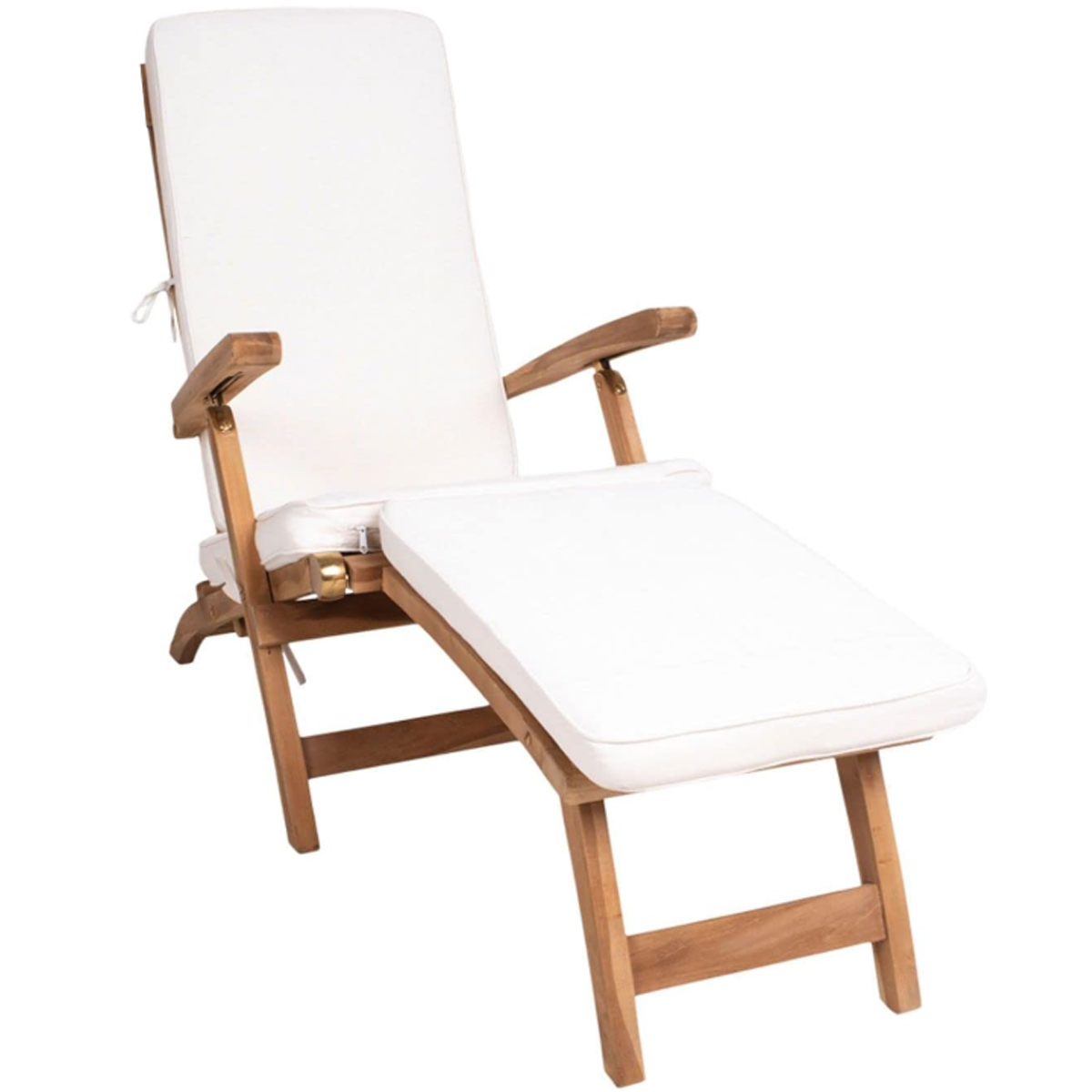 SUNBED WITH CUSHION 56,5X160X84CM ACACIA