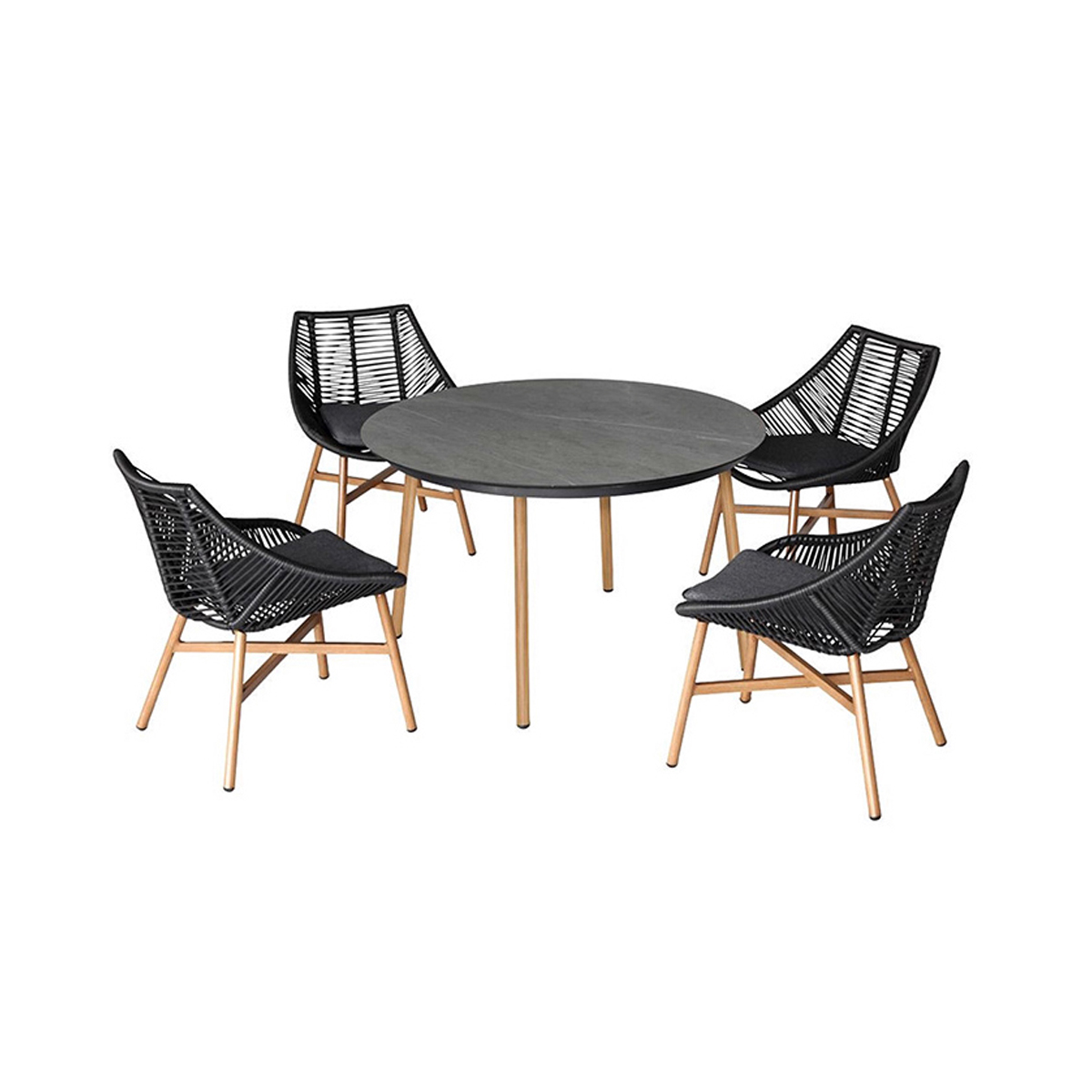 HELSINKI GARDEN/VERANDA SET HIGH TABLE WITH 4 CHAIRS