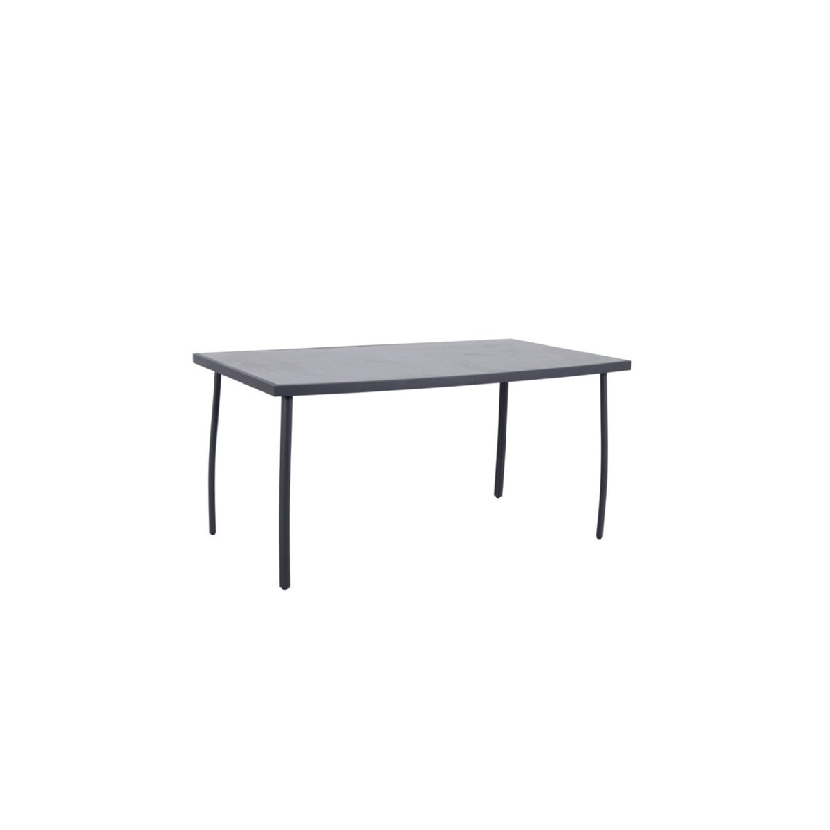 TABLE WITH CHARCOAL GLASS 148X88X72CM