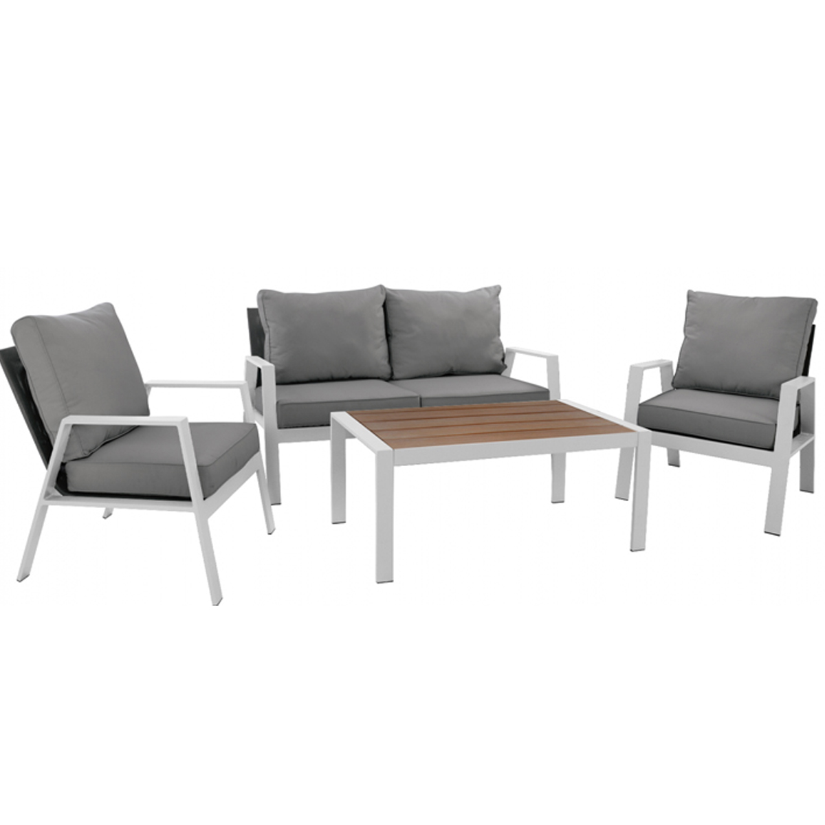 VOLTER GARDEN LOUNGE 4PCS ALUMINUM WHITE