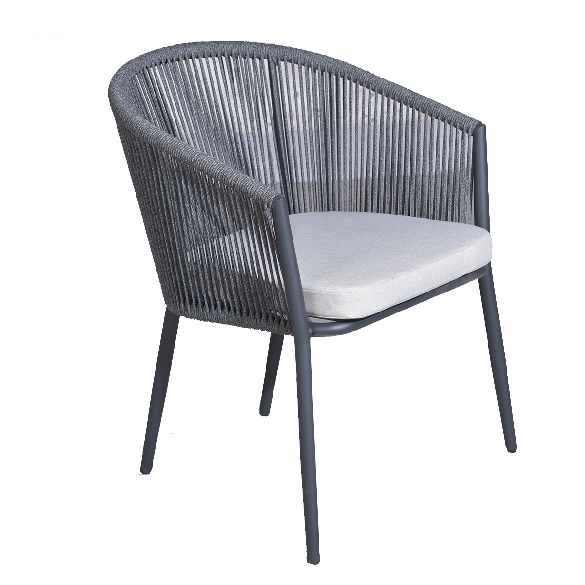 L.H GARDEN ΚΑΡΕΚΛΑ ΑΛΟΥΜΙΝΙΟΥ Υ79X56X61CM ΑΝΘΡΑΚΙ