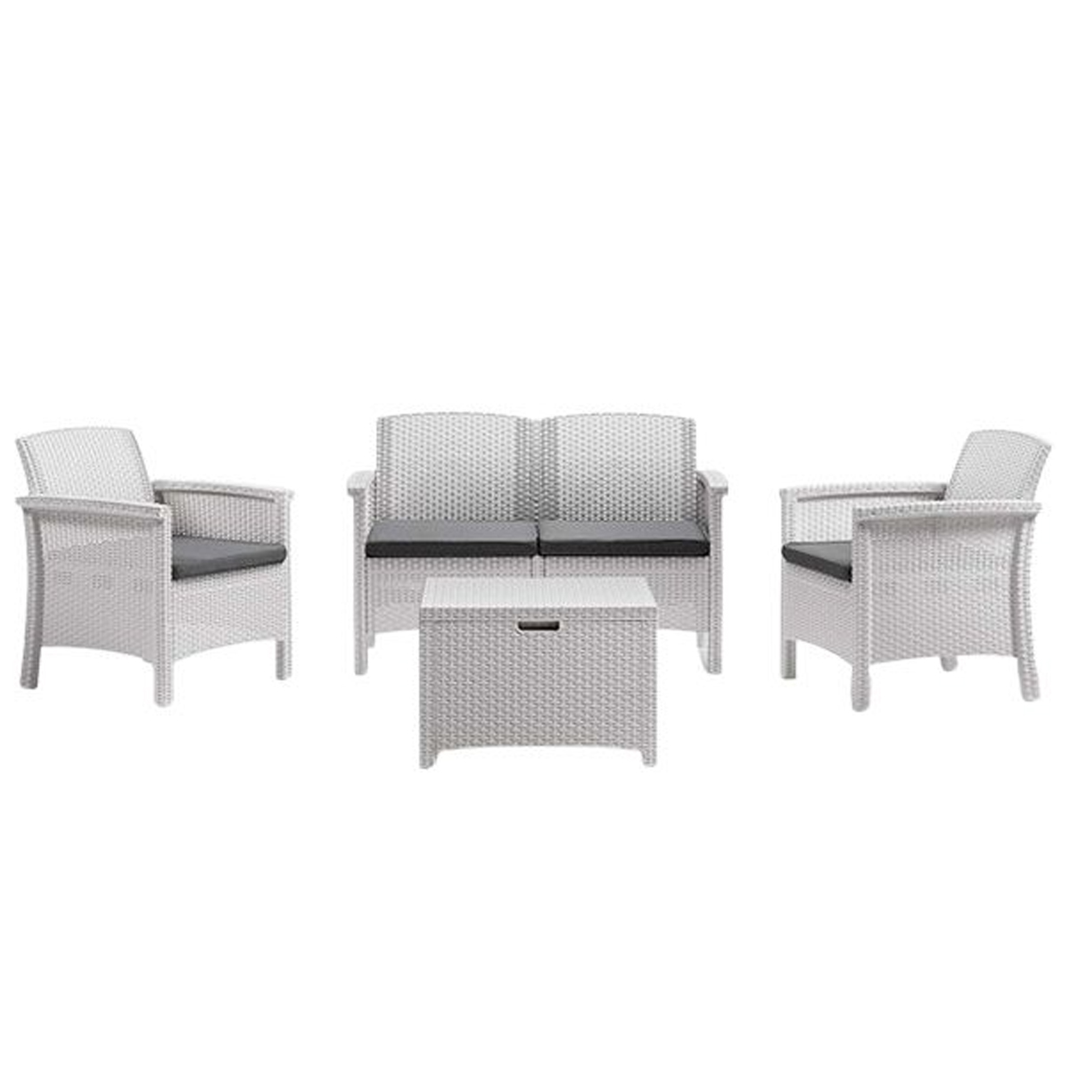 BICA ΣΕΤ ΣΑΛΟΝΑΚΙ ΚΗΠΟΥ VENEZIA 2 ΠΛΑΣΤΙΚΟ ΑΣΠΡΟ