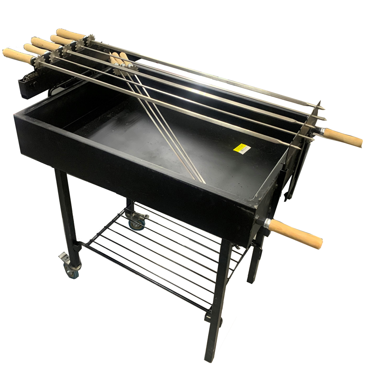 CHARCOAL BBQ WITH CHAIN 70CMX50CM (5 CHISELS FOR SOUVLA & 3 CHISELS FOR SOUVAKI)