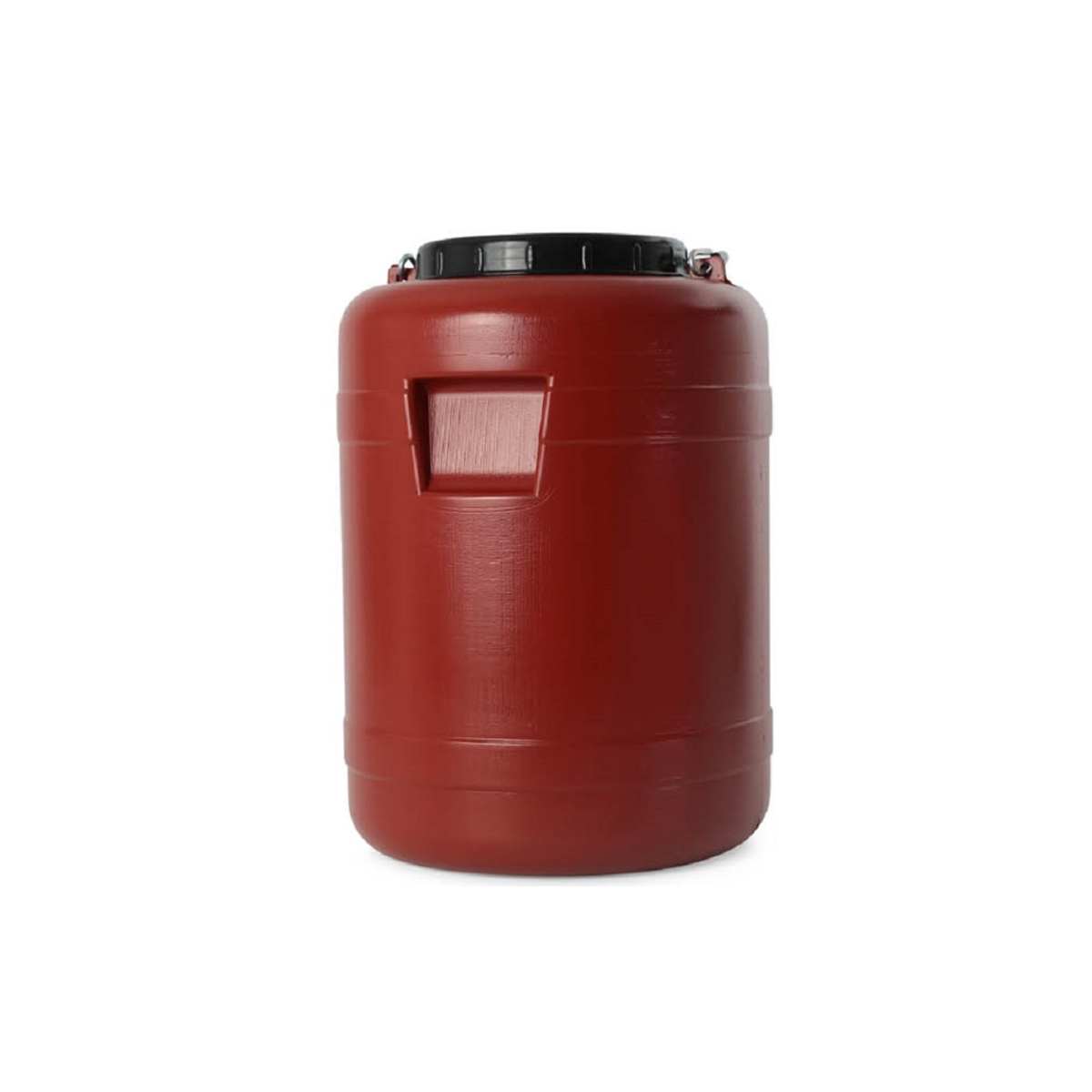 PLASTIC ROUND CONTAINER WITH SCREW CAP AND HANDLE 13L BROWN