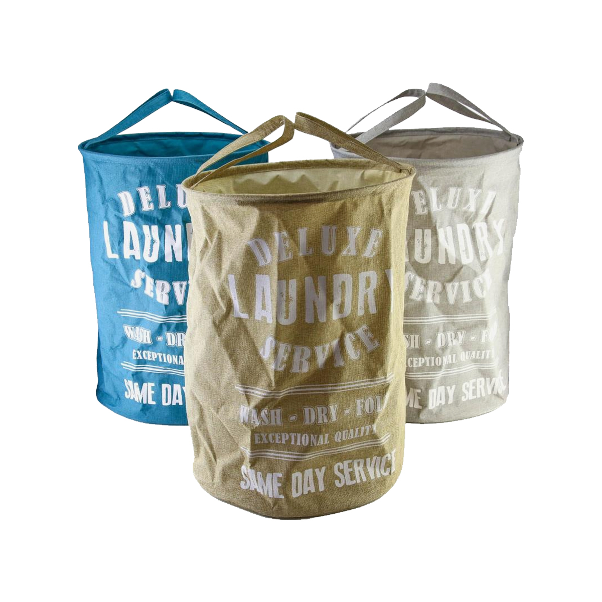 BAG LAUNDRY BASKET FABRIC 38Χ54CM