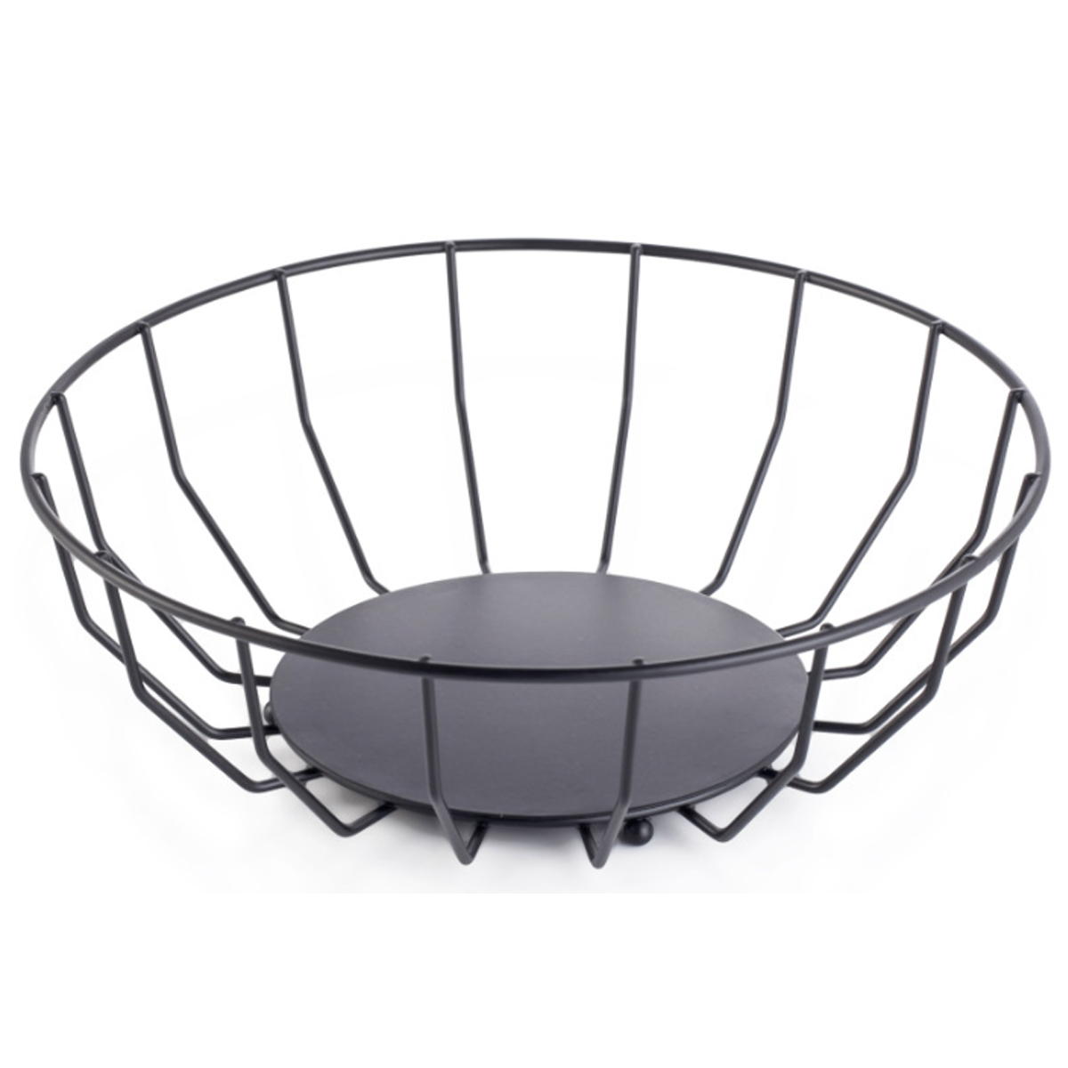 VIOSARP ΦΡΟΥΤΙΕΡΑ ΜΕΤΑΛΛΙΚΗ ΣΤΡΟΓΓΥΛΗ 28X9CM ΜΑΥΡΗ