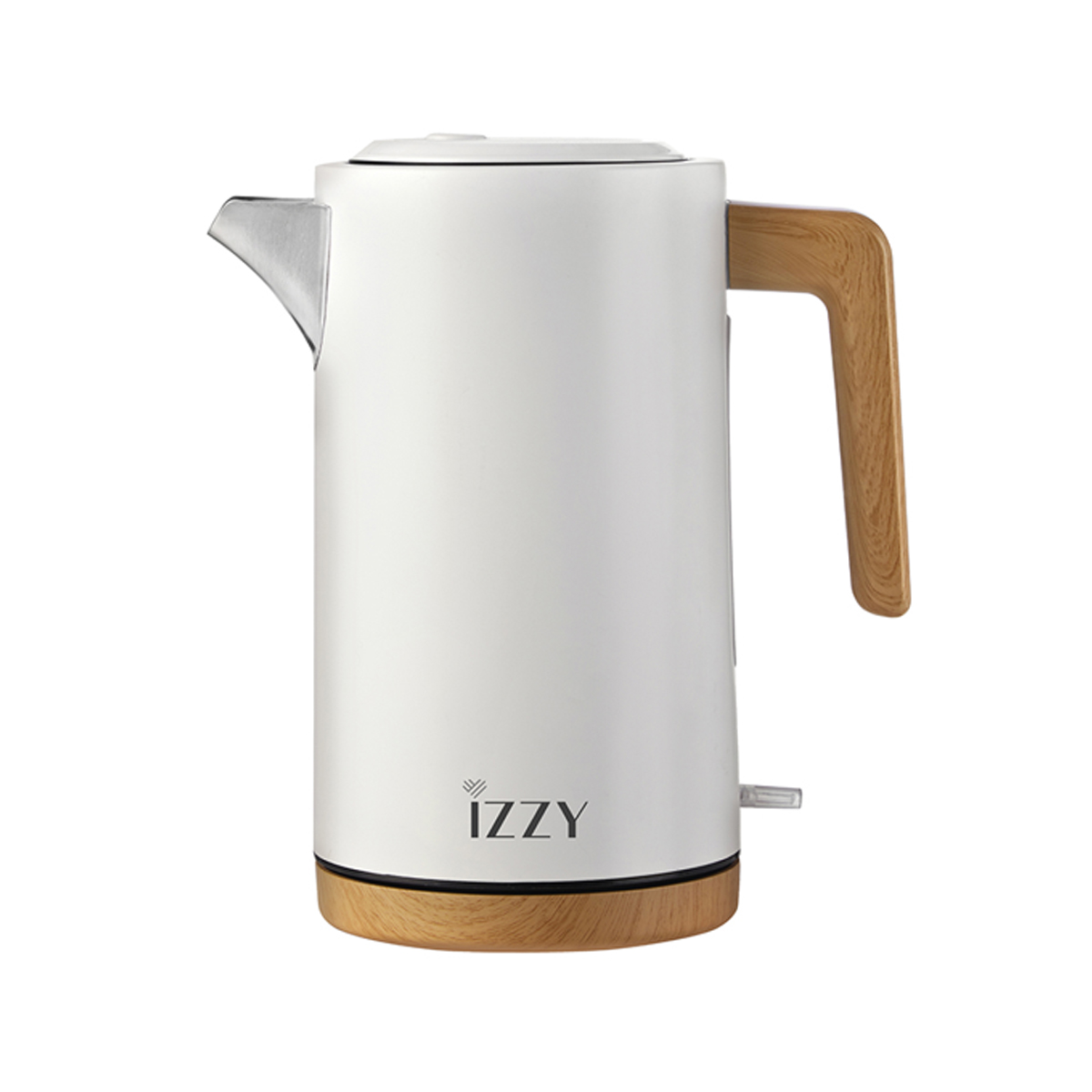 IZZY KETTLE WHITE WITH WOODEN BASE AND HANDLE IZ-3016