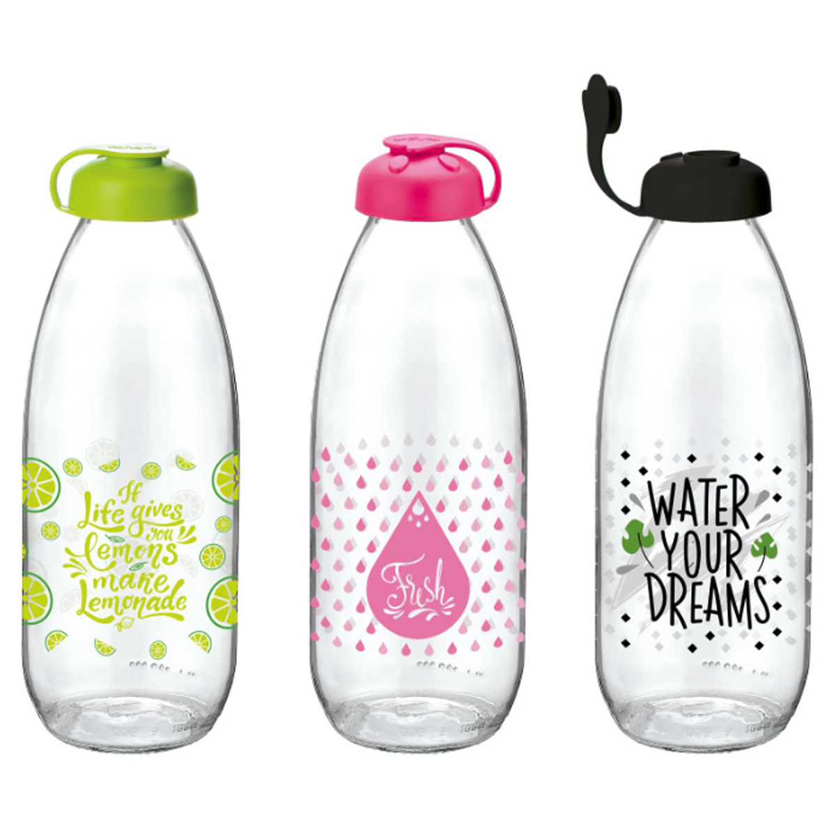 VIOSARP GLASS WATER BOTTLE 1L