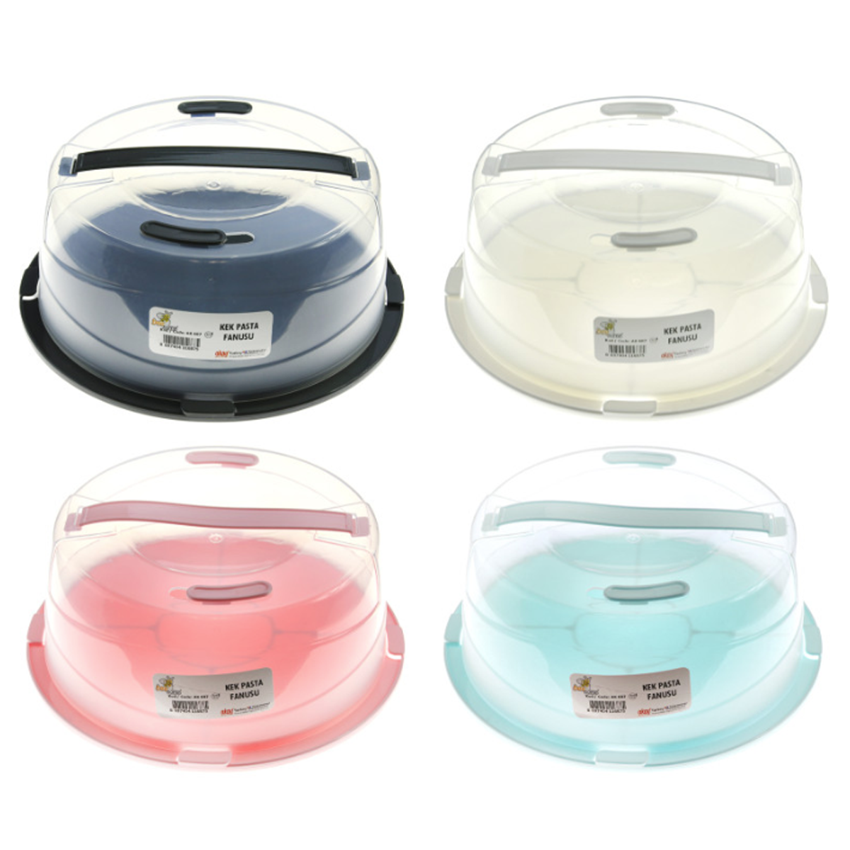 VIOSARP PLASTIC CAKE STORAGE BOX ROUND 28X28X14CM