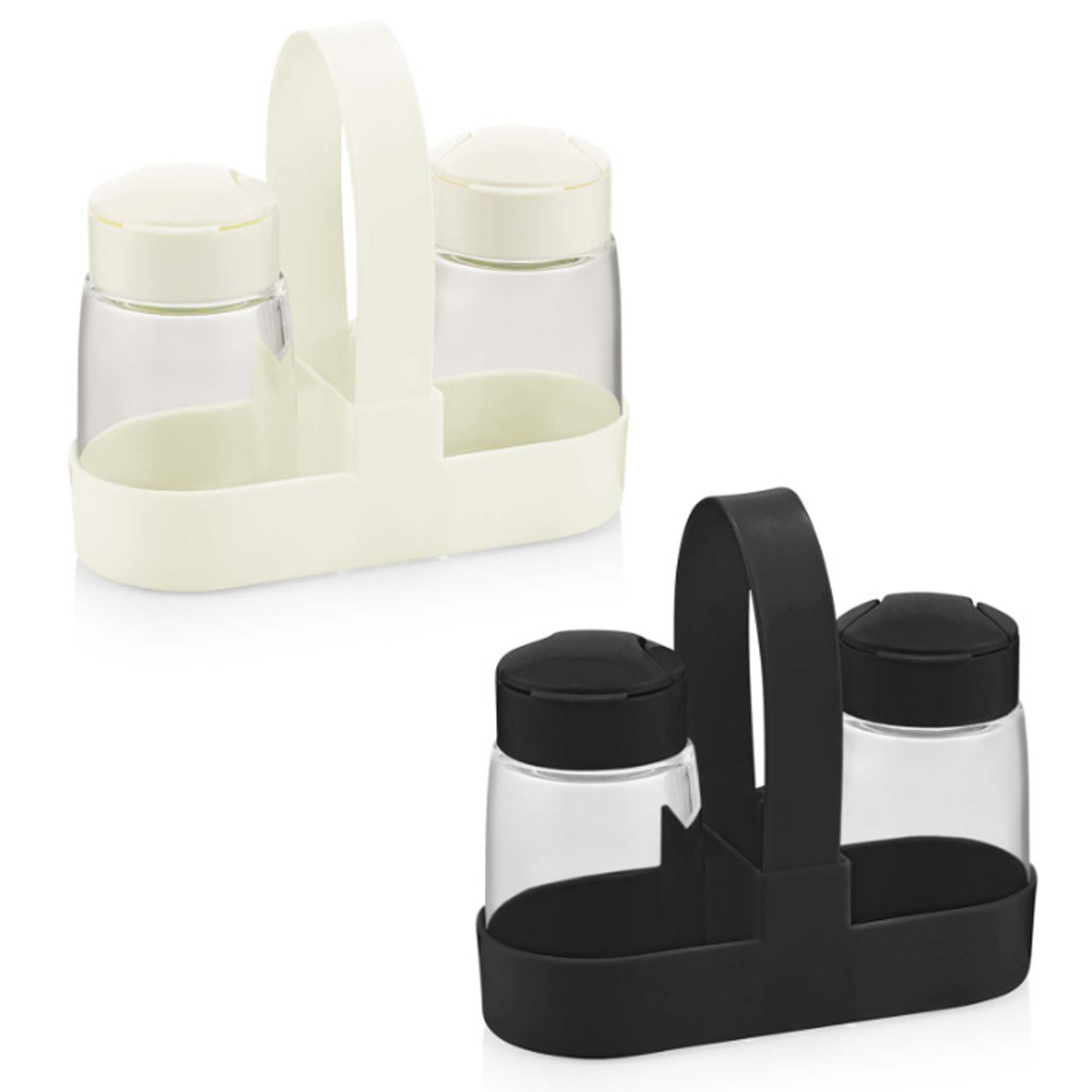 VIOSARP SET SALT AND PEPPER SHAKER GLASS 100ML 13.2X6X12CM