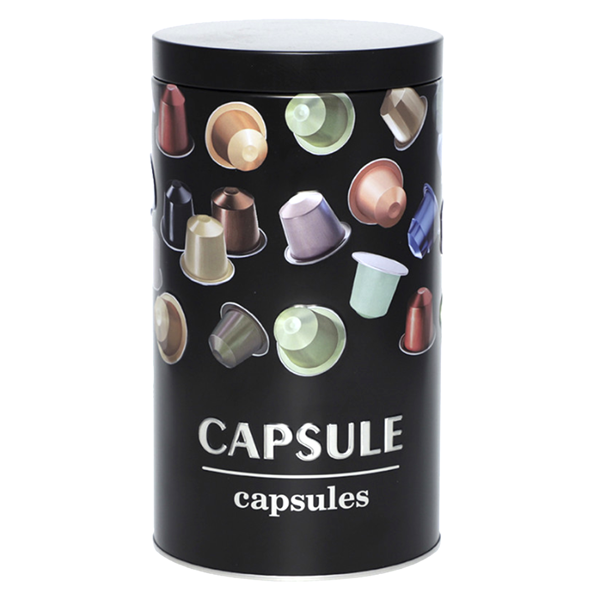 VIOSARP ΔΟΧΕΙΟ ΜΕΤΑΛΛΙΚΟ ΣΤΡΟΓΓΥΛΟ ΓΙΑ ΚΑΨΟΥΛΕΣ ΚΑΦΕ 19X11CM