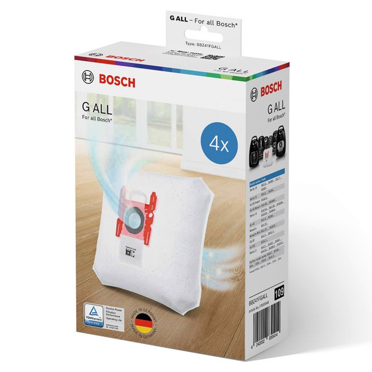 BOSCH VACUUM BAGS G ALL 4 PCS