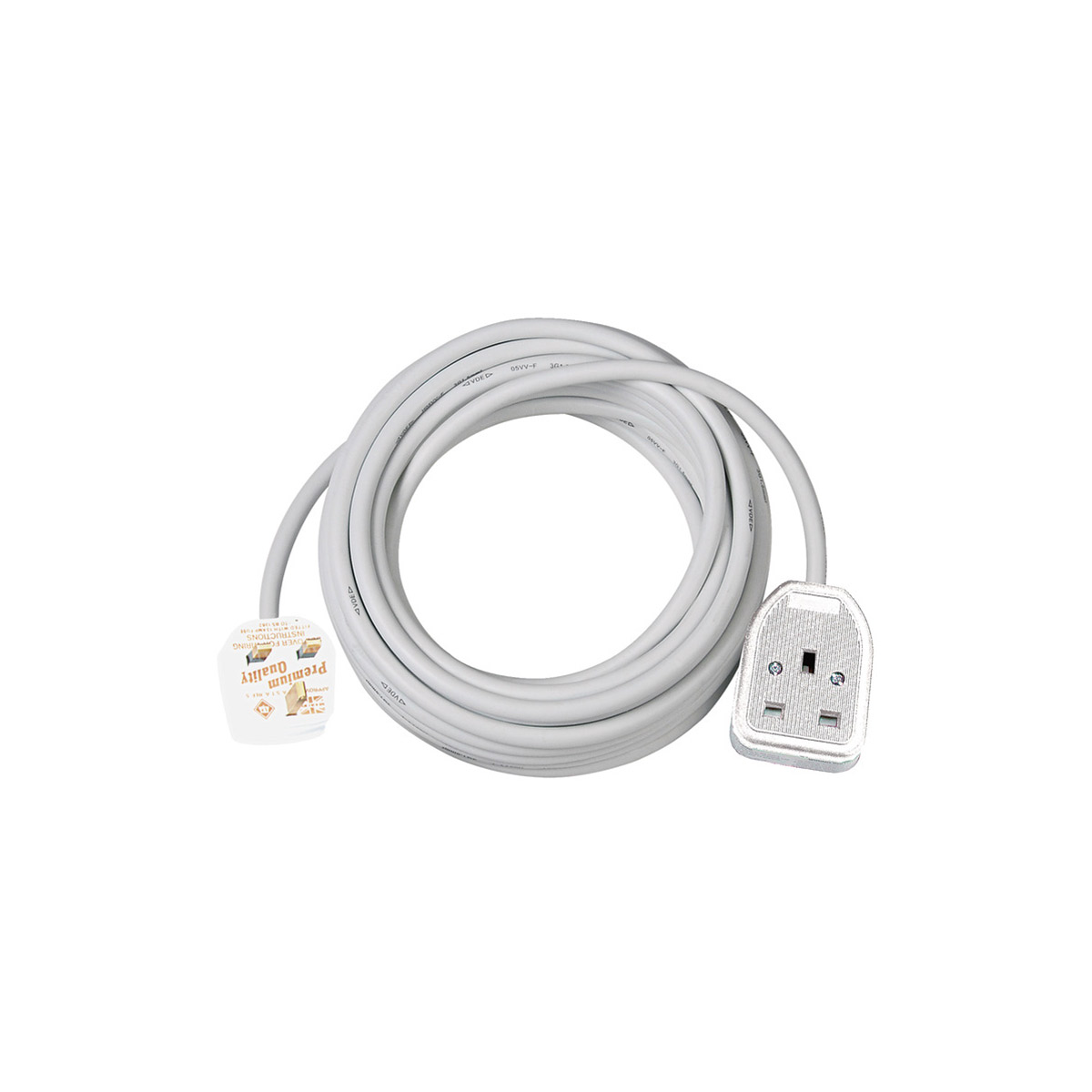 BRENNENSTUH EXTENSION CABLE FOR INDOOR USE 1-WAY SOCKET  WHITE