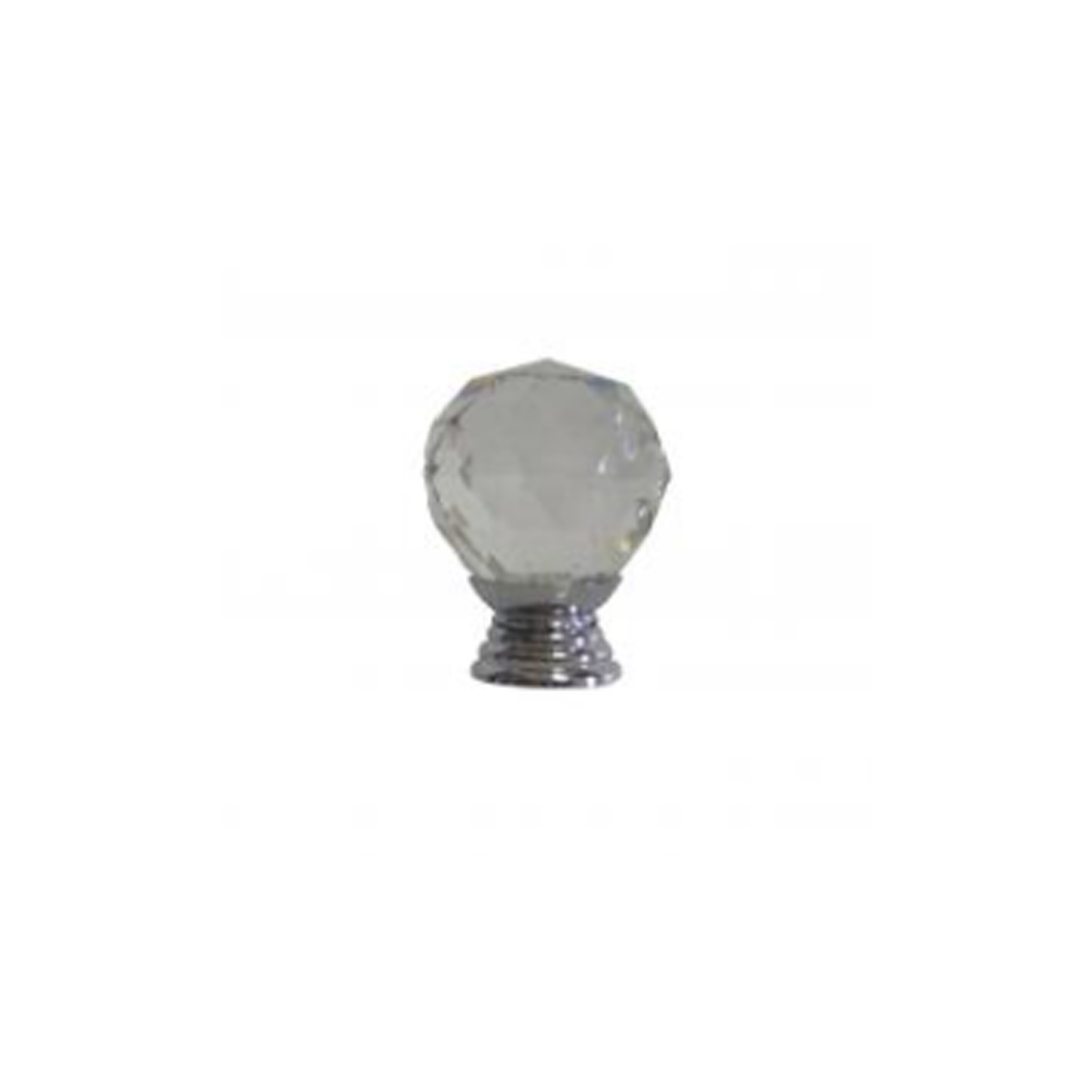 FURNITURE KNOB B BEAUTY Ø32MM GRAY METAL WITH TRANSPARENT PLASTIC