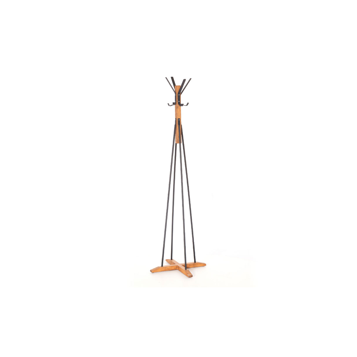 COAT HANGER MYRA Φ40X160CM METAL AND WOOD