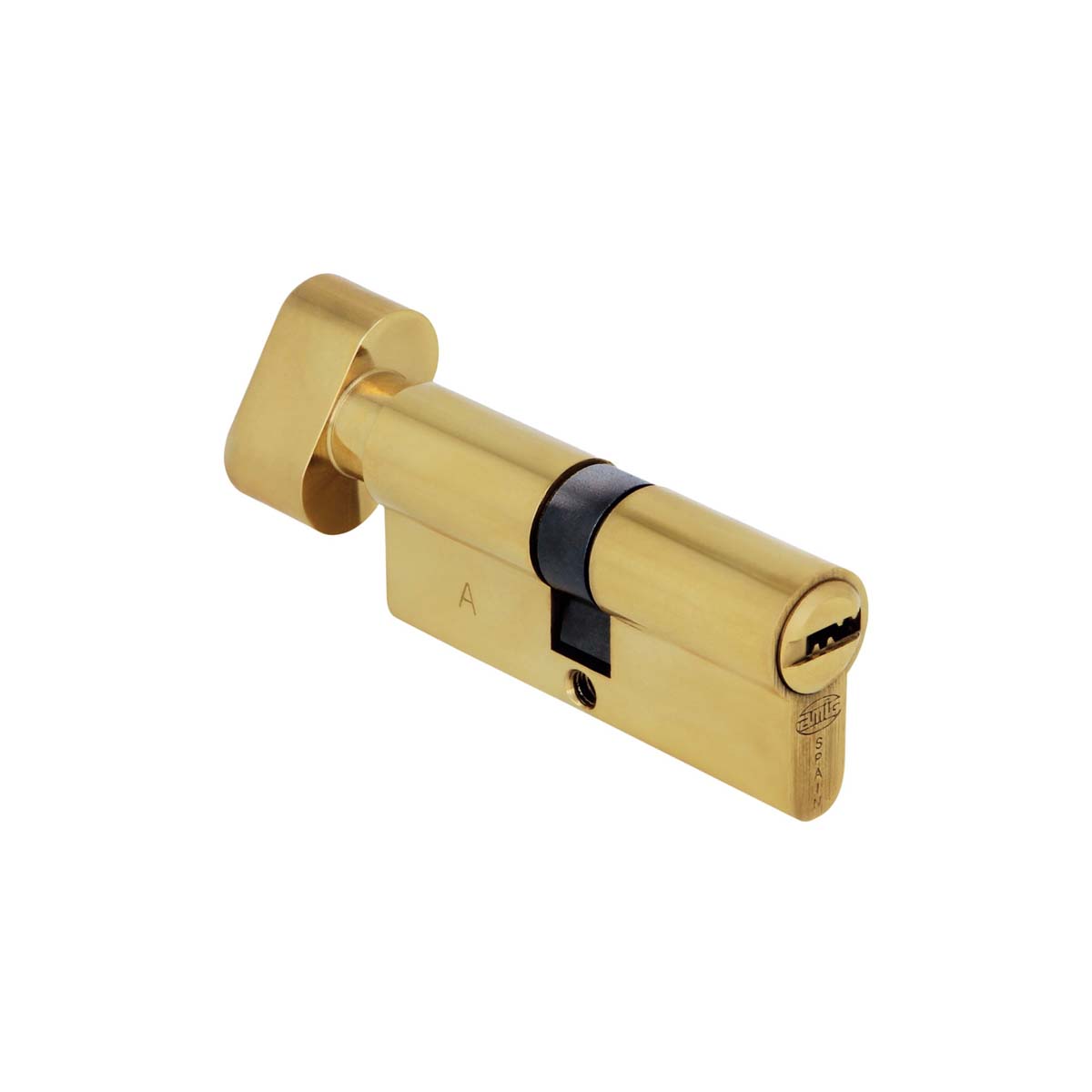 DOOR CYLINDER WITH HAND AND 5 KEYS WATER. POLISHED