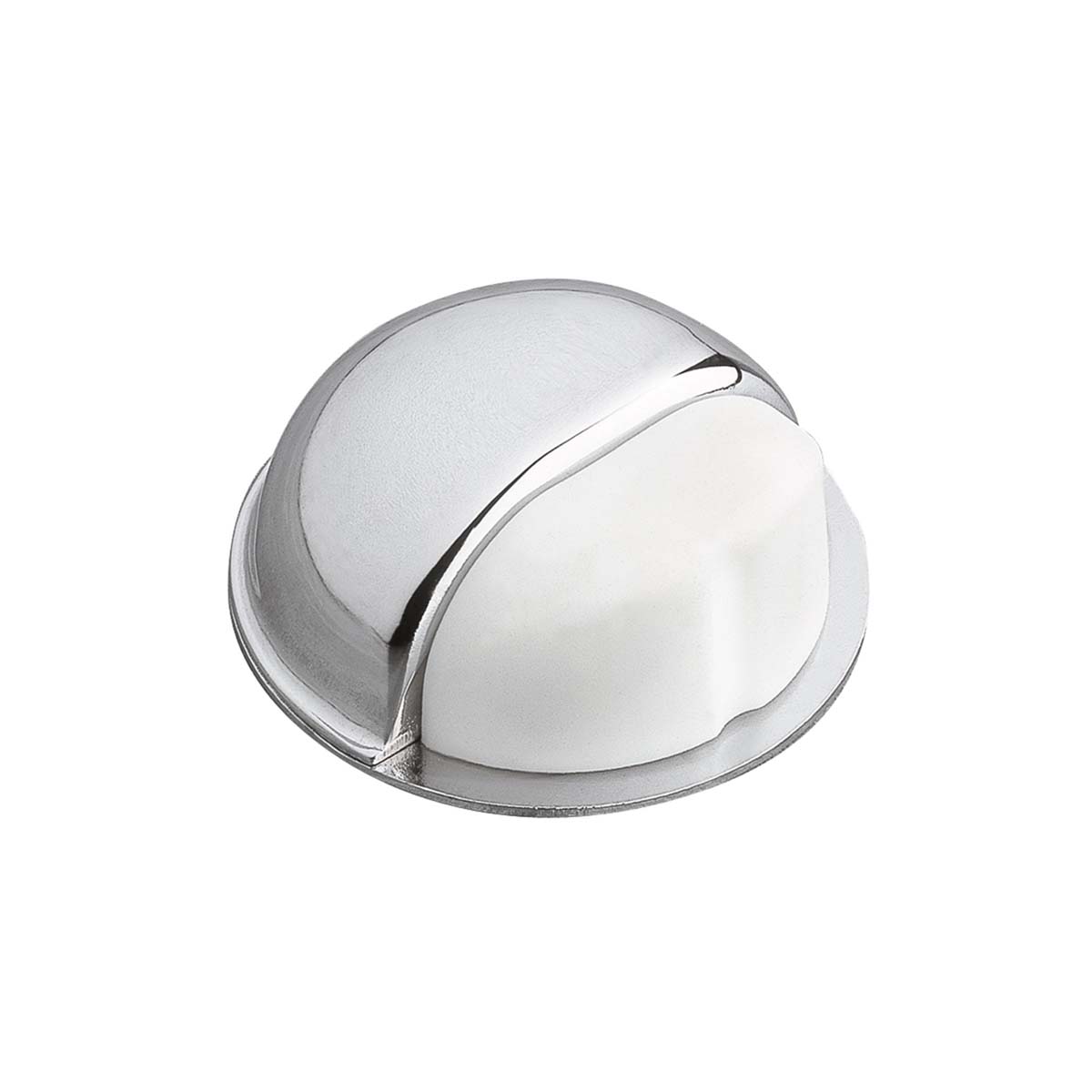 DOOR STOPPER STICKER MOD. 402 Ø50 CHROME WITH WHITE