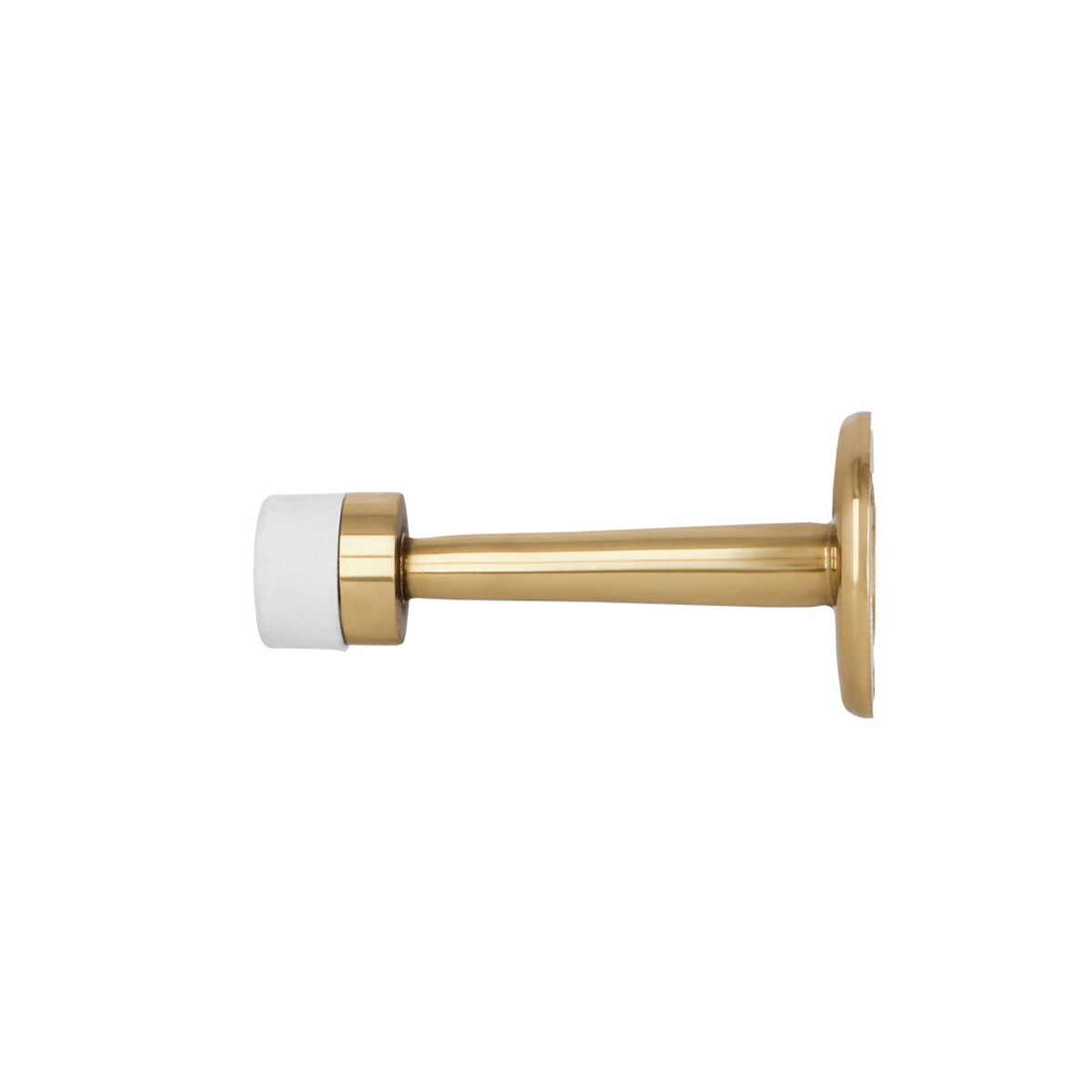 DOOR STOPPER MODEL 600 BRASS WITH WHITE RUBBER